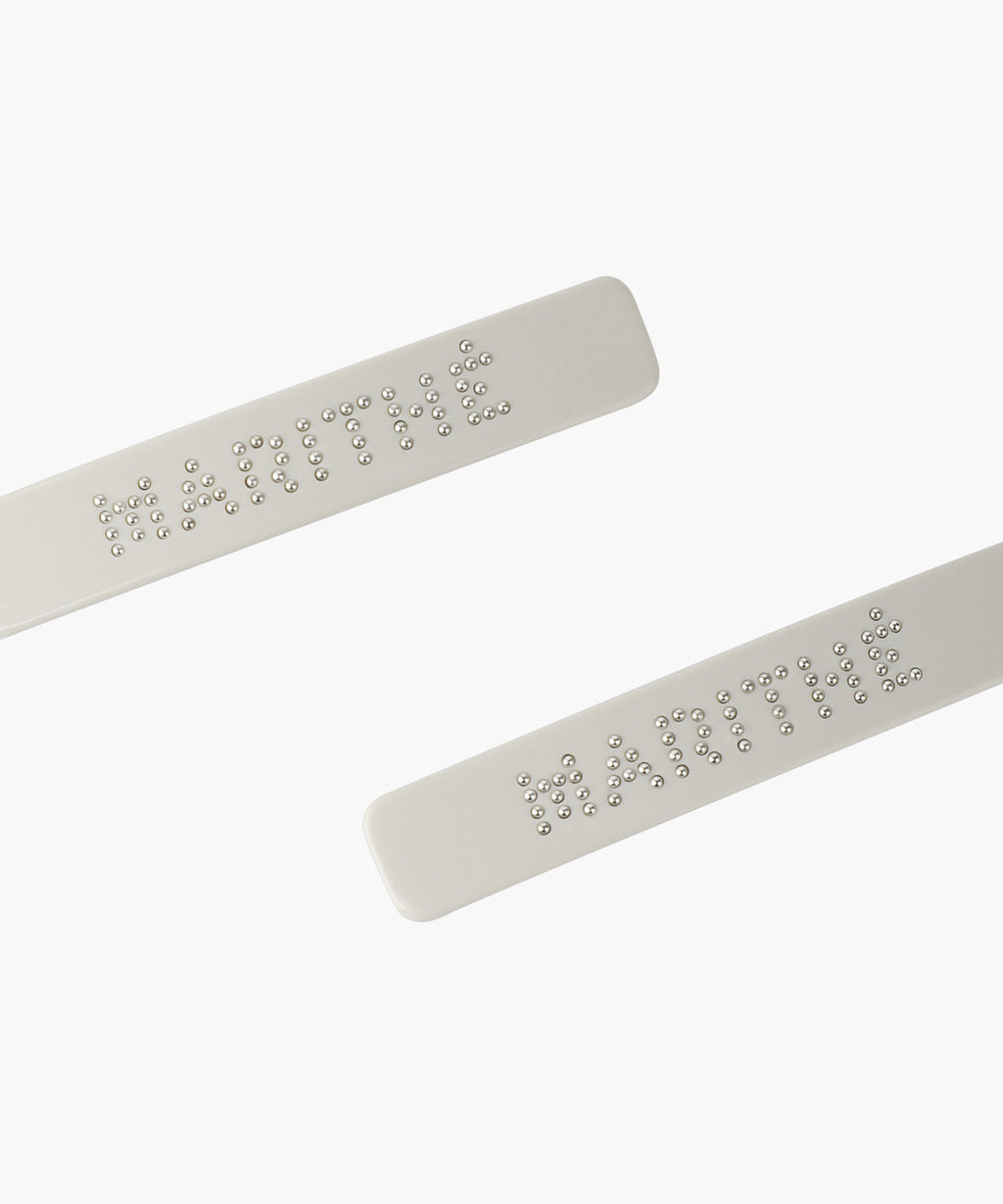 Marithe & Francois Girbaud - Regular Logo Metal Ball Hair Pin 2pack (Ivory) product image 2 | TRAB K-Fashion Australia
