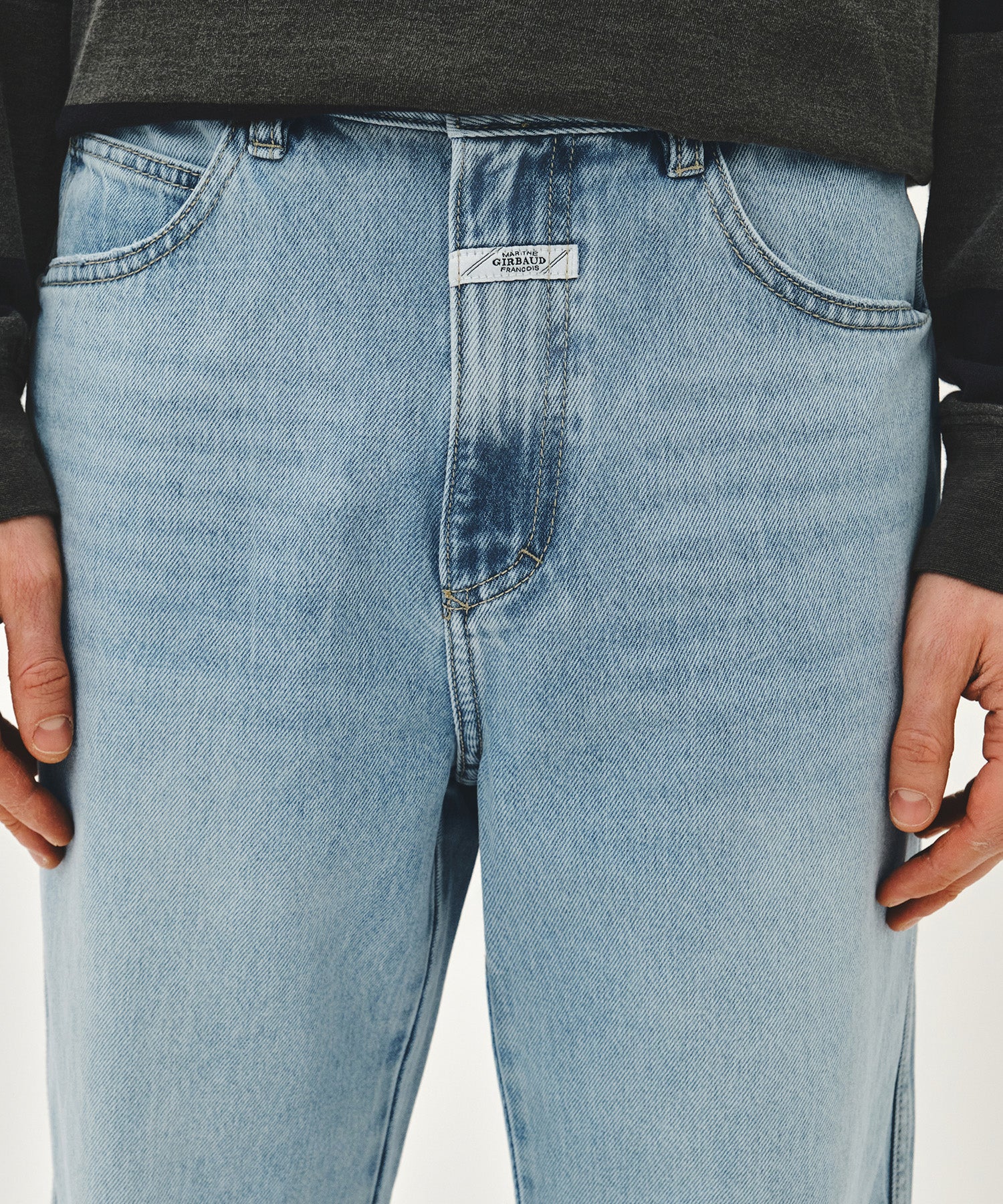 Marithe & Francois Girbaud - New M High Straight Denim Pants (Light Blue) product image 2 | TRAB K-Fashion Australia