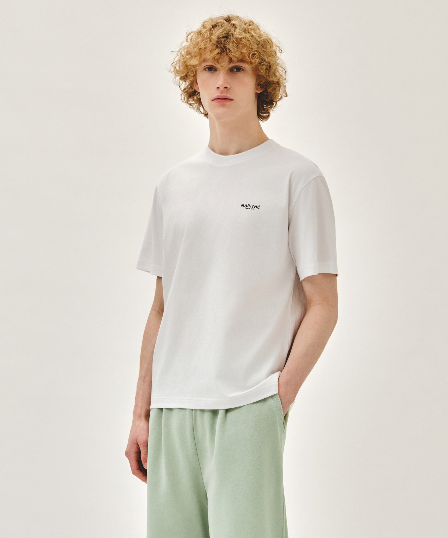 Marithe & Francois Girbaud - Small Regular Logo Tee (White) product image 2 | TRAB K-Fashion Australia