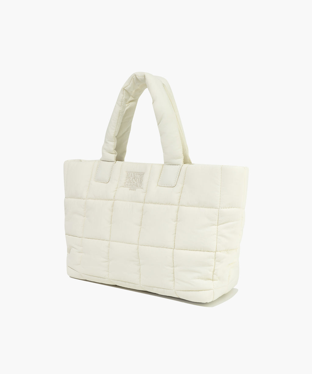 Marithe & Francois Girbaud - Classic Logo Padding Tote Bag (Ivory) product image 2 | TRAB K-Fashion Australia