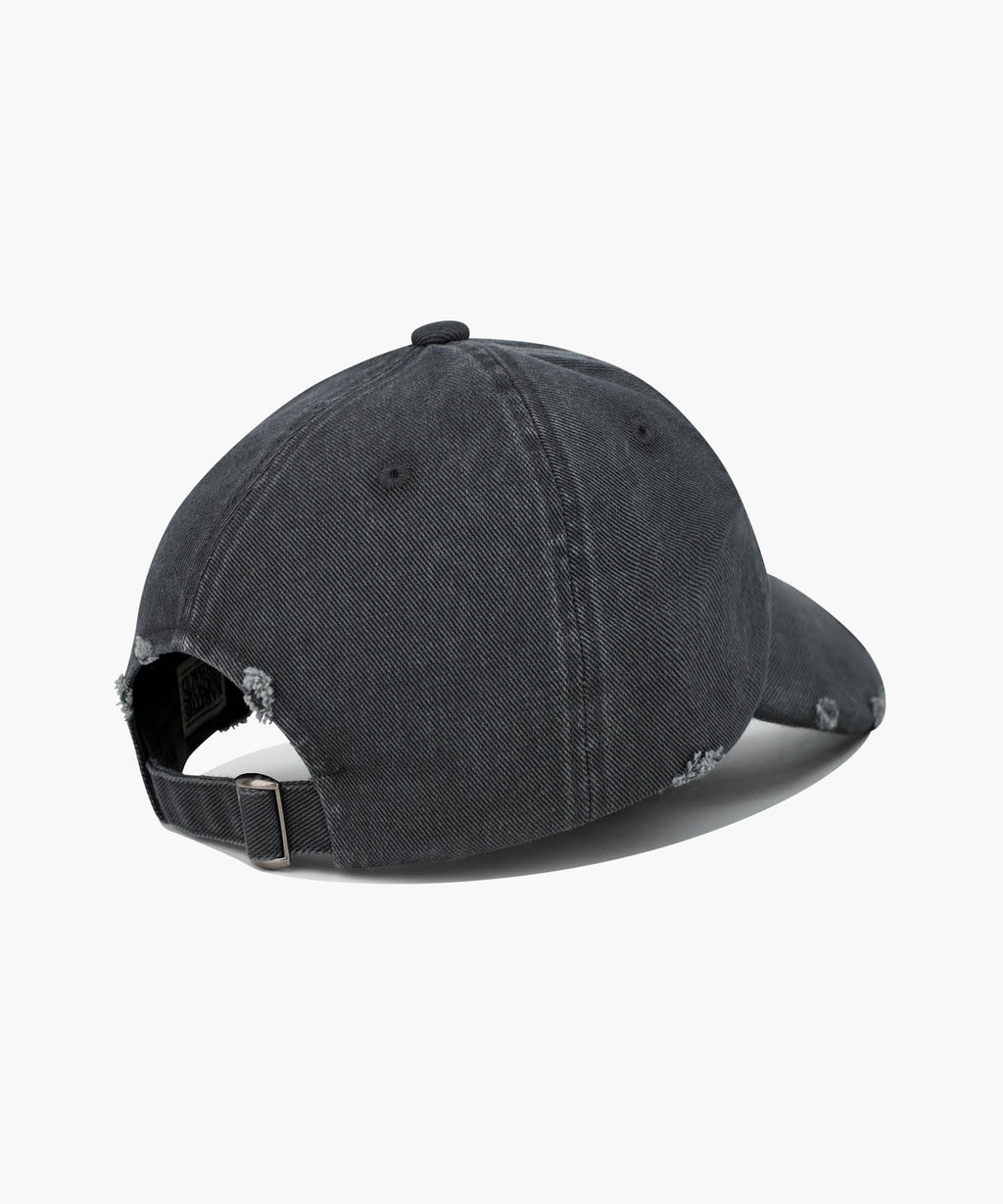 Marithe & Francois Girbaud - Drawing Classic Logo Damaged Covered Cap (Charcoal) product image 2 | TRAB K-Fashion Australia