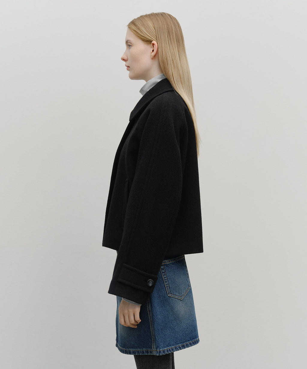 Marithe & Francois Girbaud - Oversized Crop Coat (Black) product image 2 | TRAB K-Fashion Australia