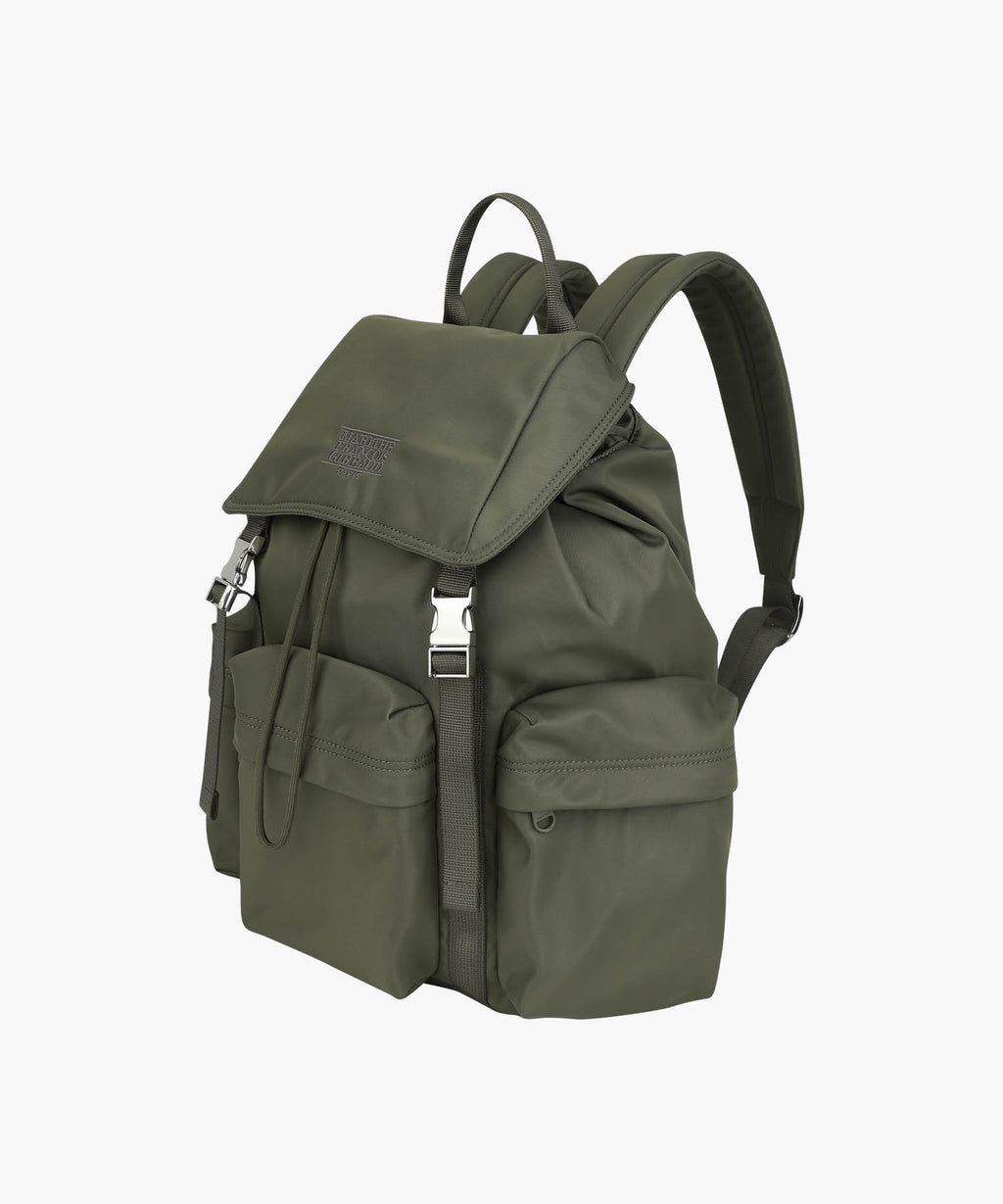 Marithe & Francois Girbaud - Classic Logo Metal Buckle Backpack (Khaki) product image 2 | TRAB K-Fashion Australia