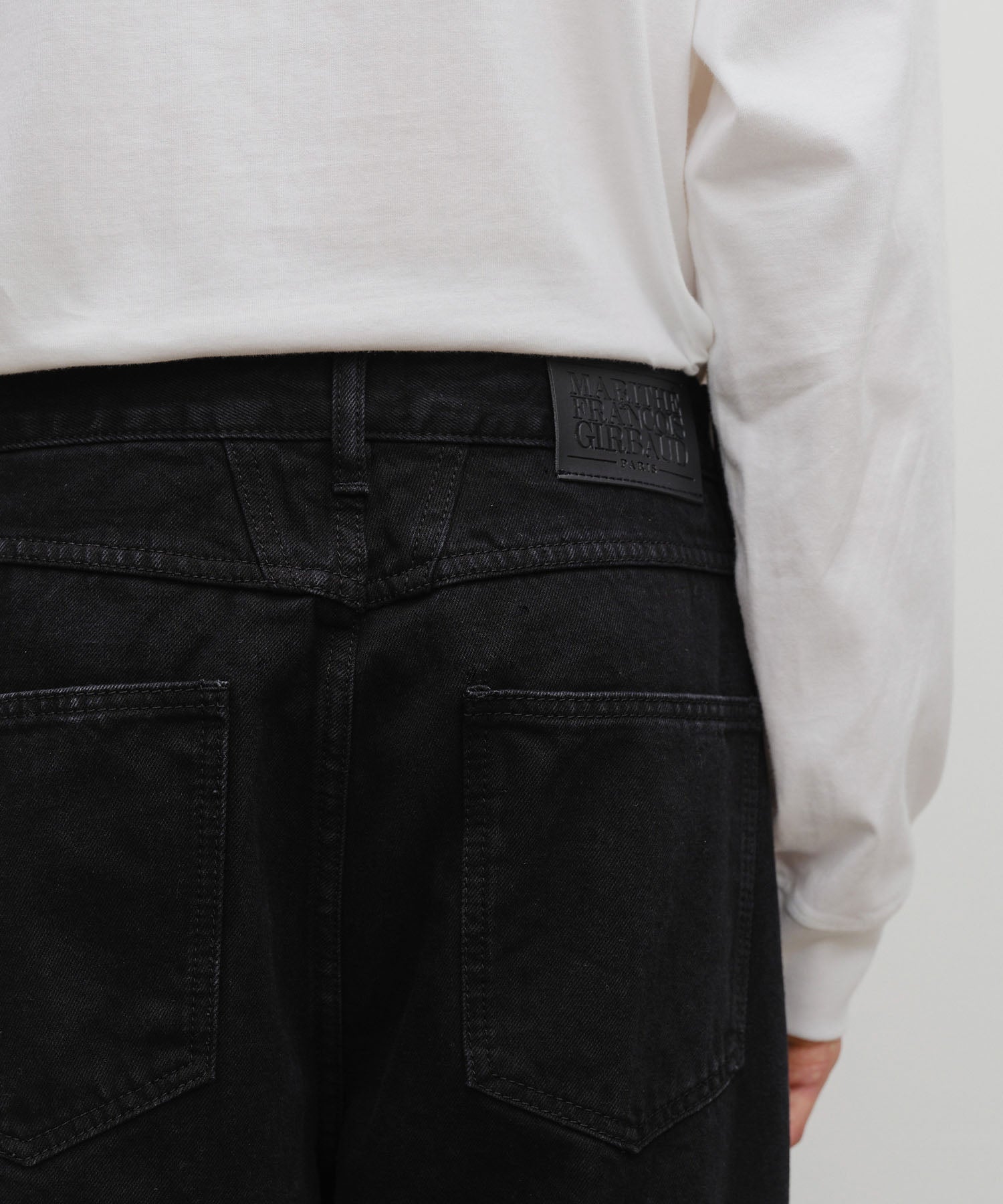 Marithe & Francois Girbaud - Slim Straight Denim Pants (Matt Black) product image 2 | TRAB K-Fashion Australia