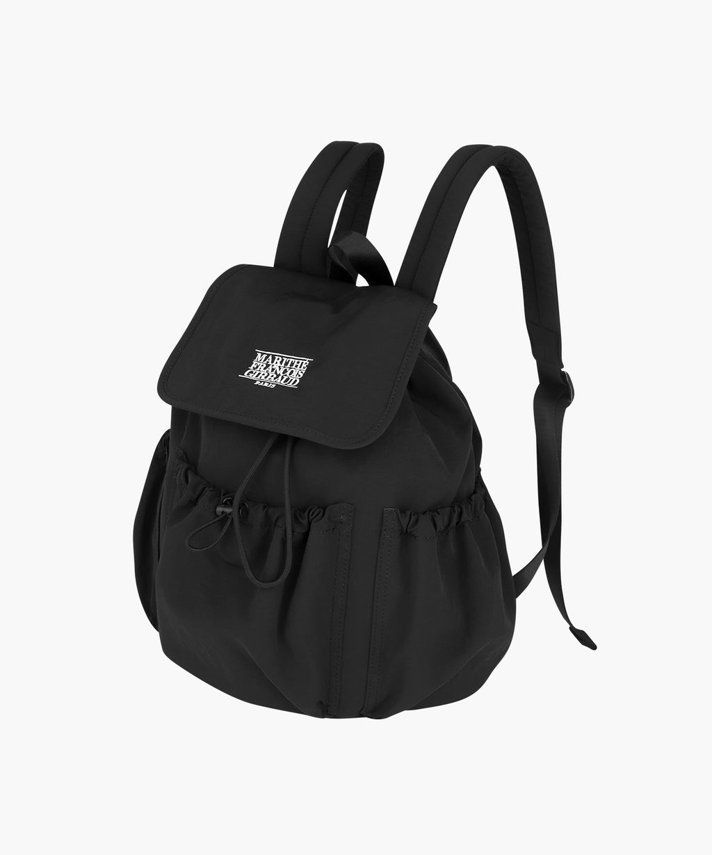 Marithe & Francois Girbaud - Classic Logo Stopper Pocket Backpack (Black) product image 2 | TRAB K-Fashion Australia