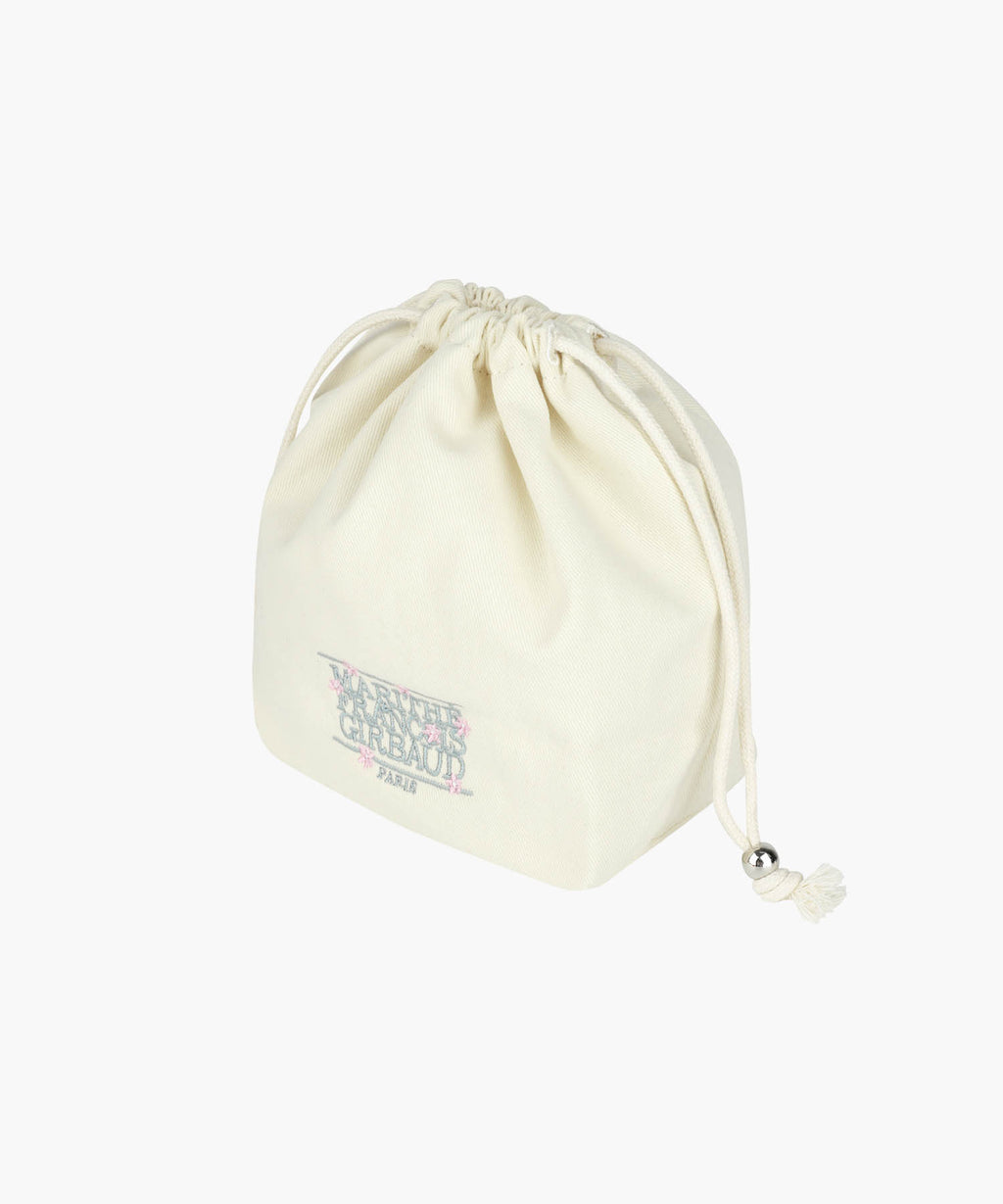 Marithe & Francois Girbaud - Flower Classic Logo String Pouch (Ivory) product image 2 | TRAB K-Fashion Australia