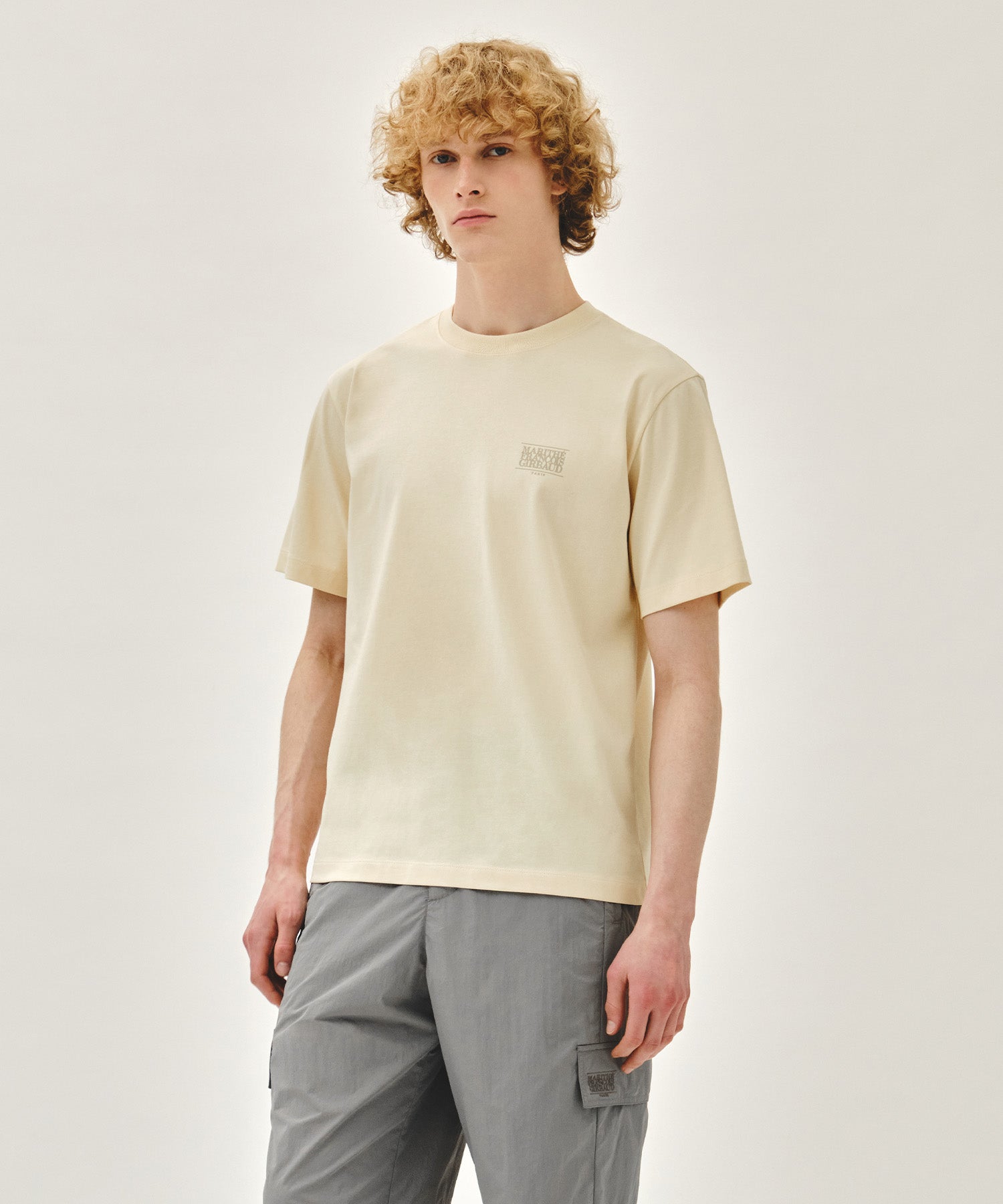Marithe & Francois Girbaud - Aerocool Small Classic Logo Tee (Beige) product image 2 | TRAB K-Fashion Australia
