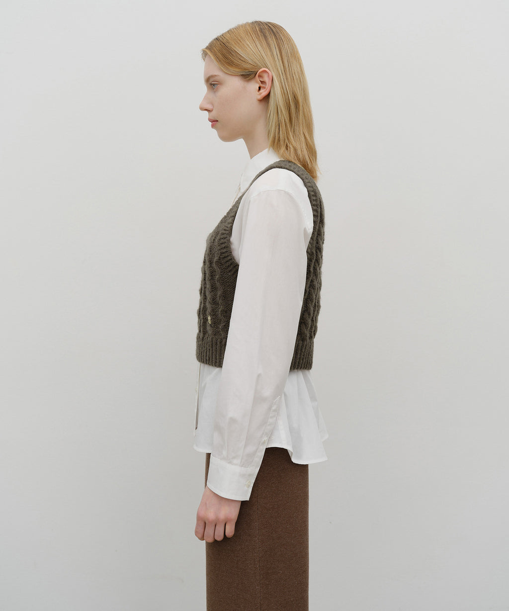 Marithe & Francois Girbaud - Logo Knit Bustier (Brown) product image 2 | TRAB K-Fashion Australia