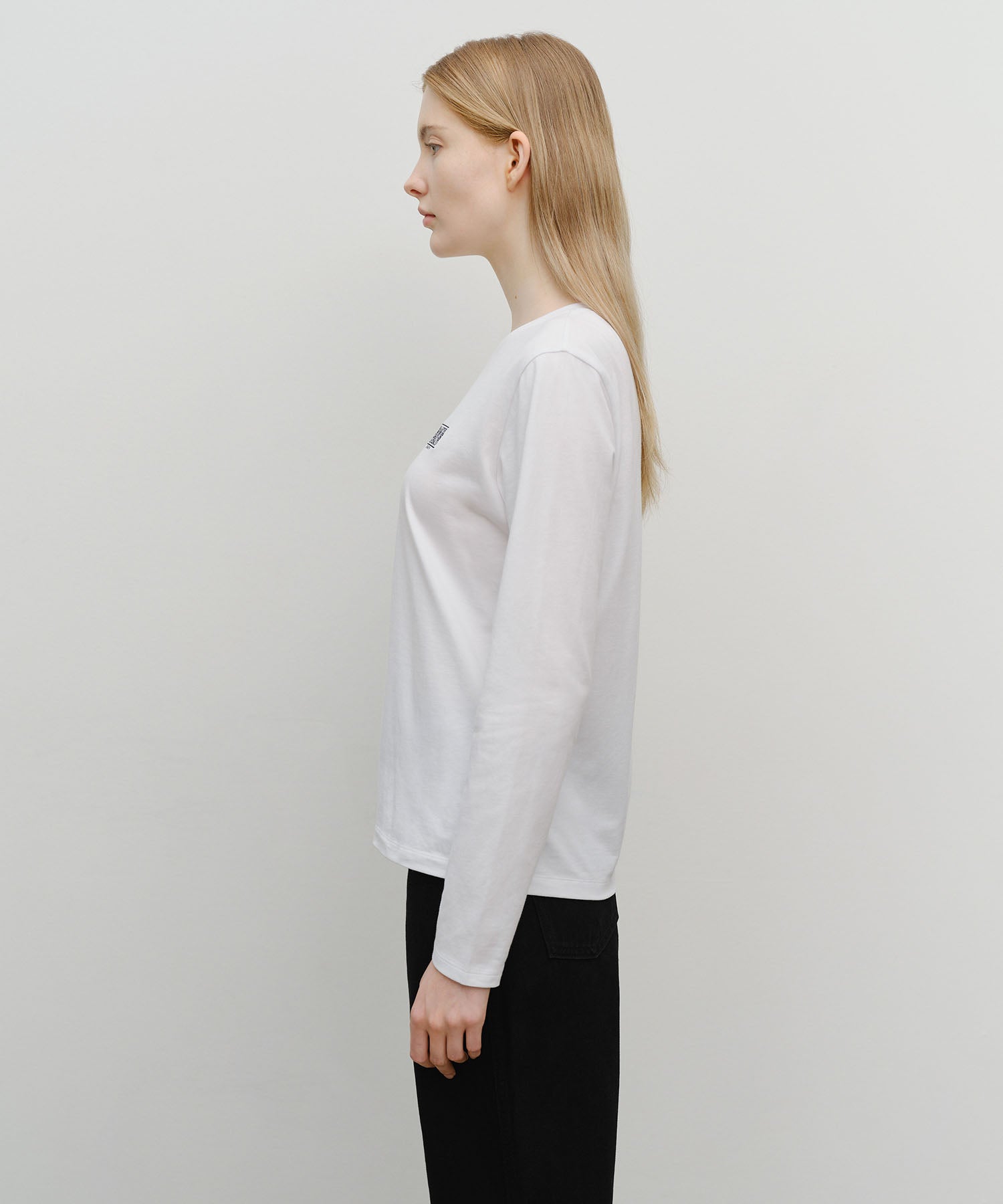 Marithe & Francois Girbaud - Classic Logo Long Sleeve (White) product image 2 | TRAB K-Fashion Australia