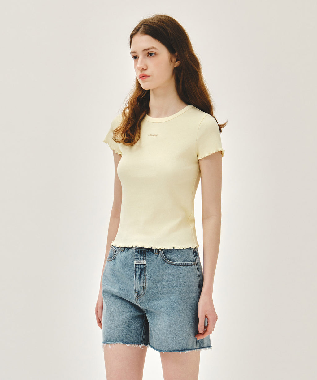 Marithe & Francois Girbaud - Rib Point Tee (Butter) product image 2 | TRAB K-Fashion Australia