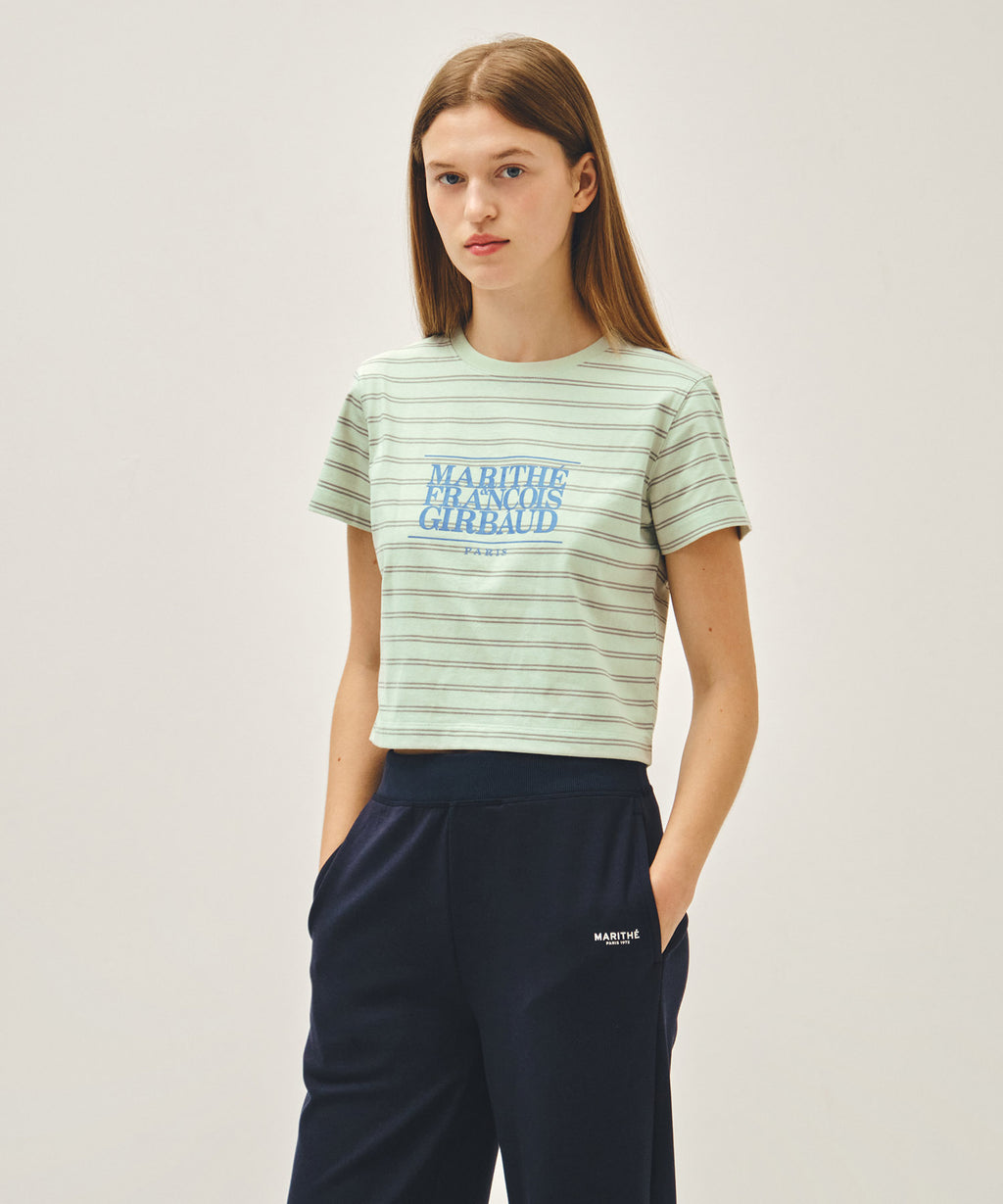 Marithe & Francois Girbaud - Classic Logo Crop Tee (Light Mint) product image 2 | TRAB K-Fashion Australia