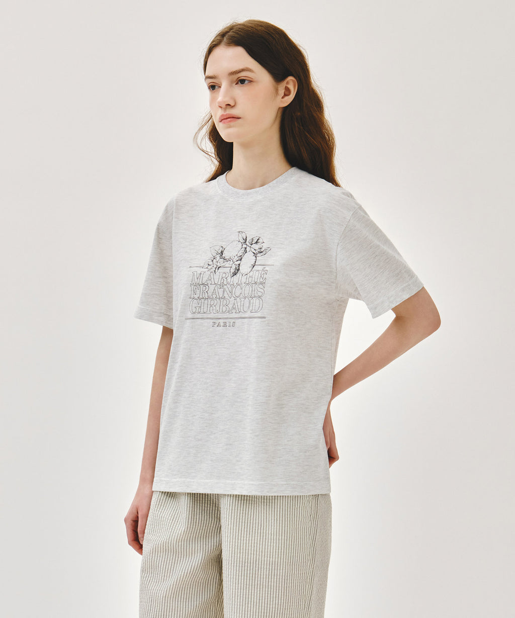 Marithe & Francois Girbaud - Aerocool Lemon Classic Logo Tee (Light Heather Gray) product image 2 | TRAB K-Fashion Australia