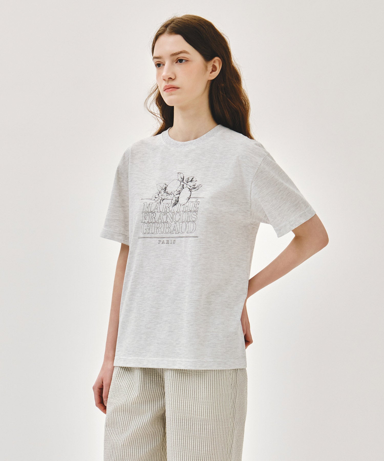 Marithe & Francois Girbaud - Aerocool Lemon Classic Logo Tee (Light Heather Gray) product image 2 | TRAB K-Fashion Australia