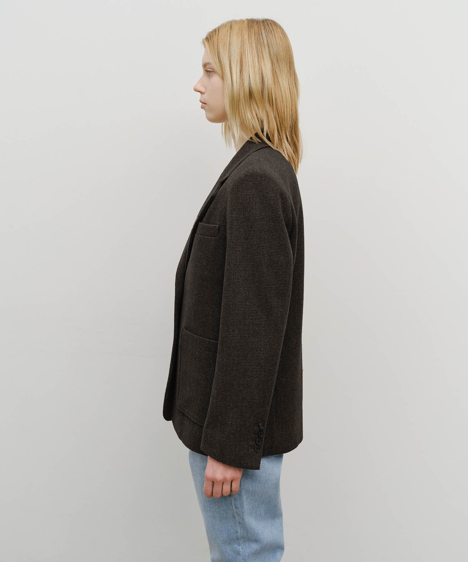 Marithe & Francois Girbaud - Wool Blazer Jacket (Brown) product image 2 | TRAB K-Fashion Australia