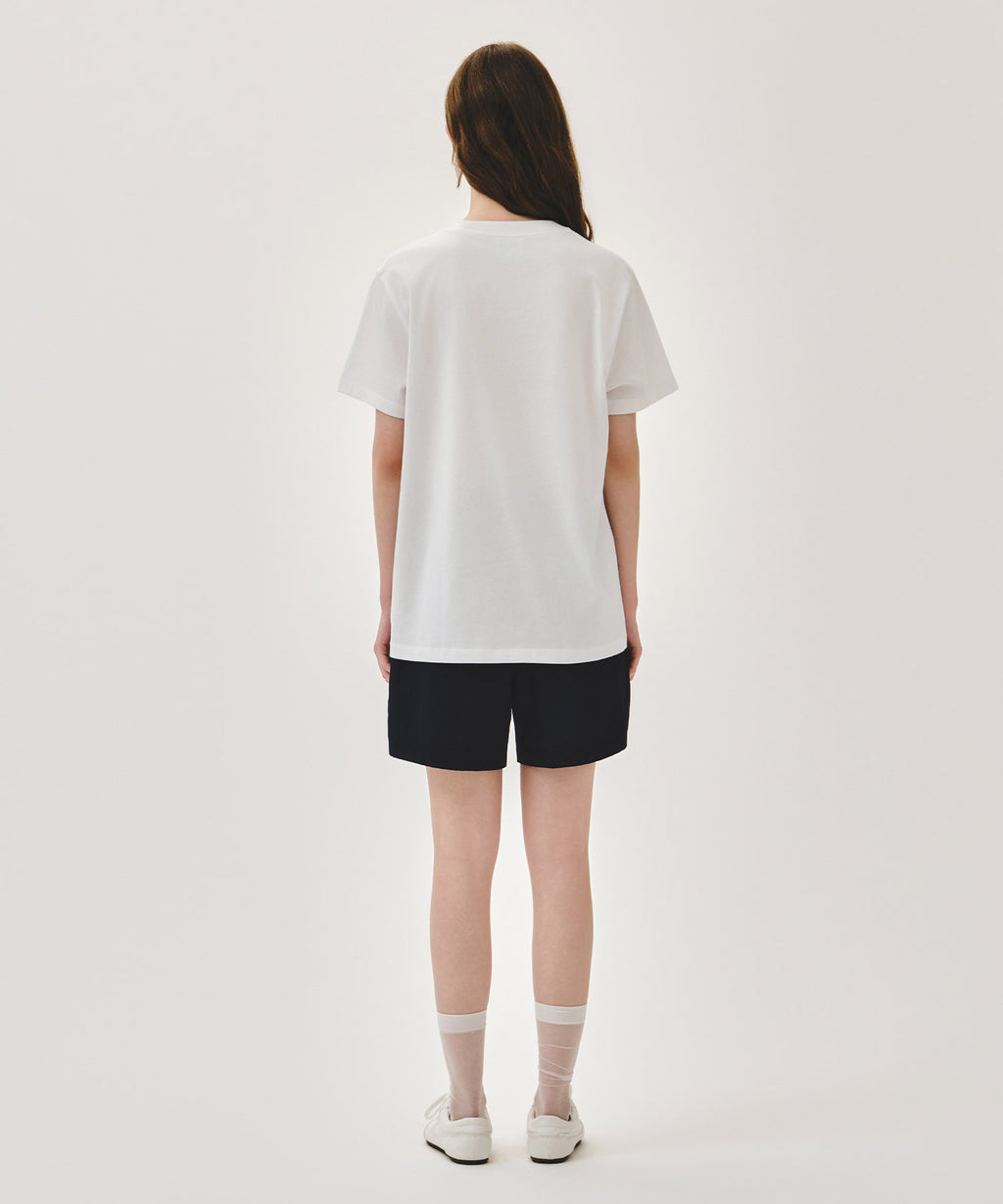 Marithe & Francois Girbaud - Logo Tee+nylon Shorts Set-up (White) product image 2 | TRAB K-Fashion Australia