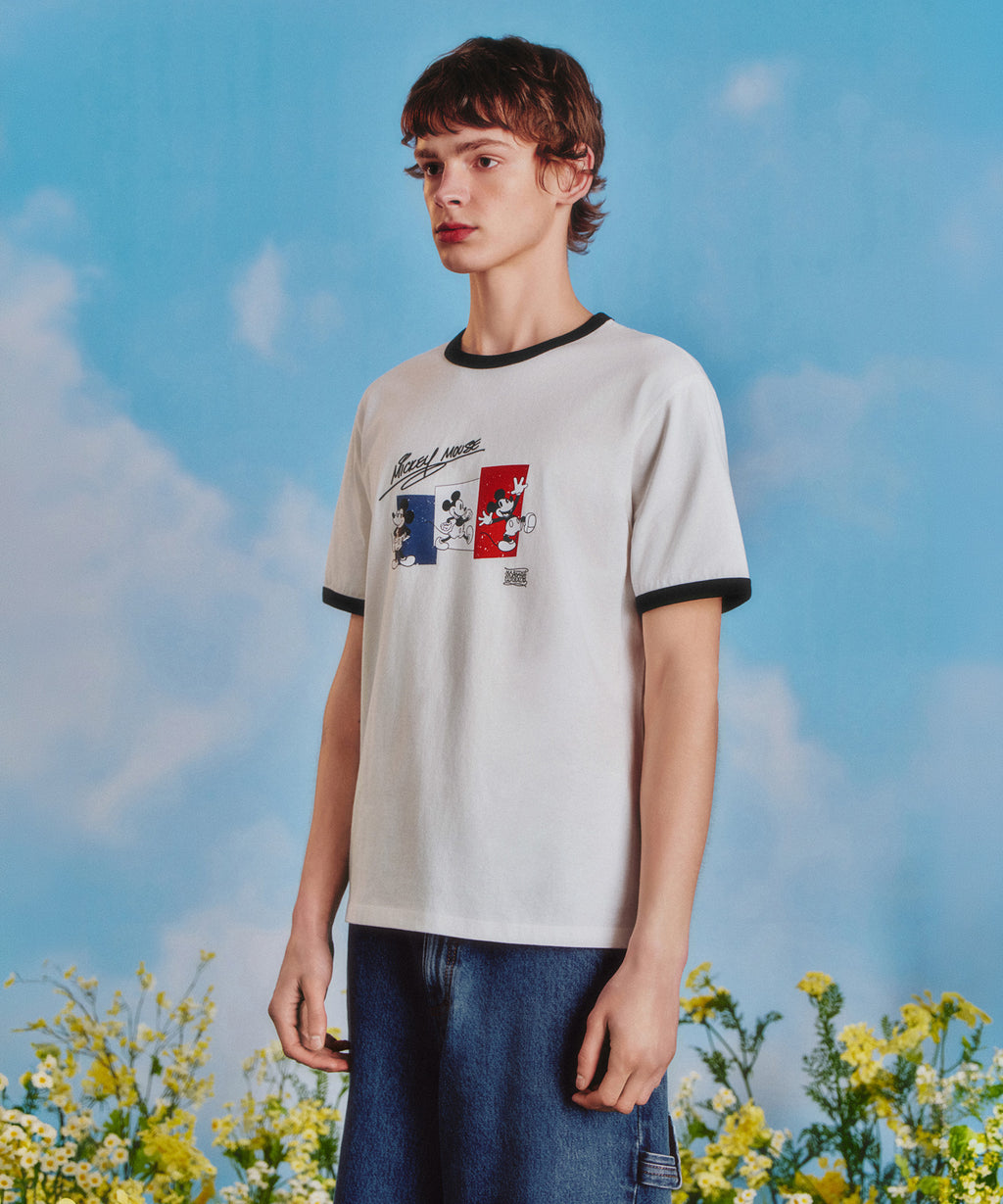 Marithe & Francois Girbaud - Mickey_french Ringer Tee (White) product image 2 | TRAB K-Fashion Australia