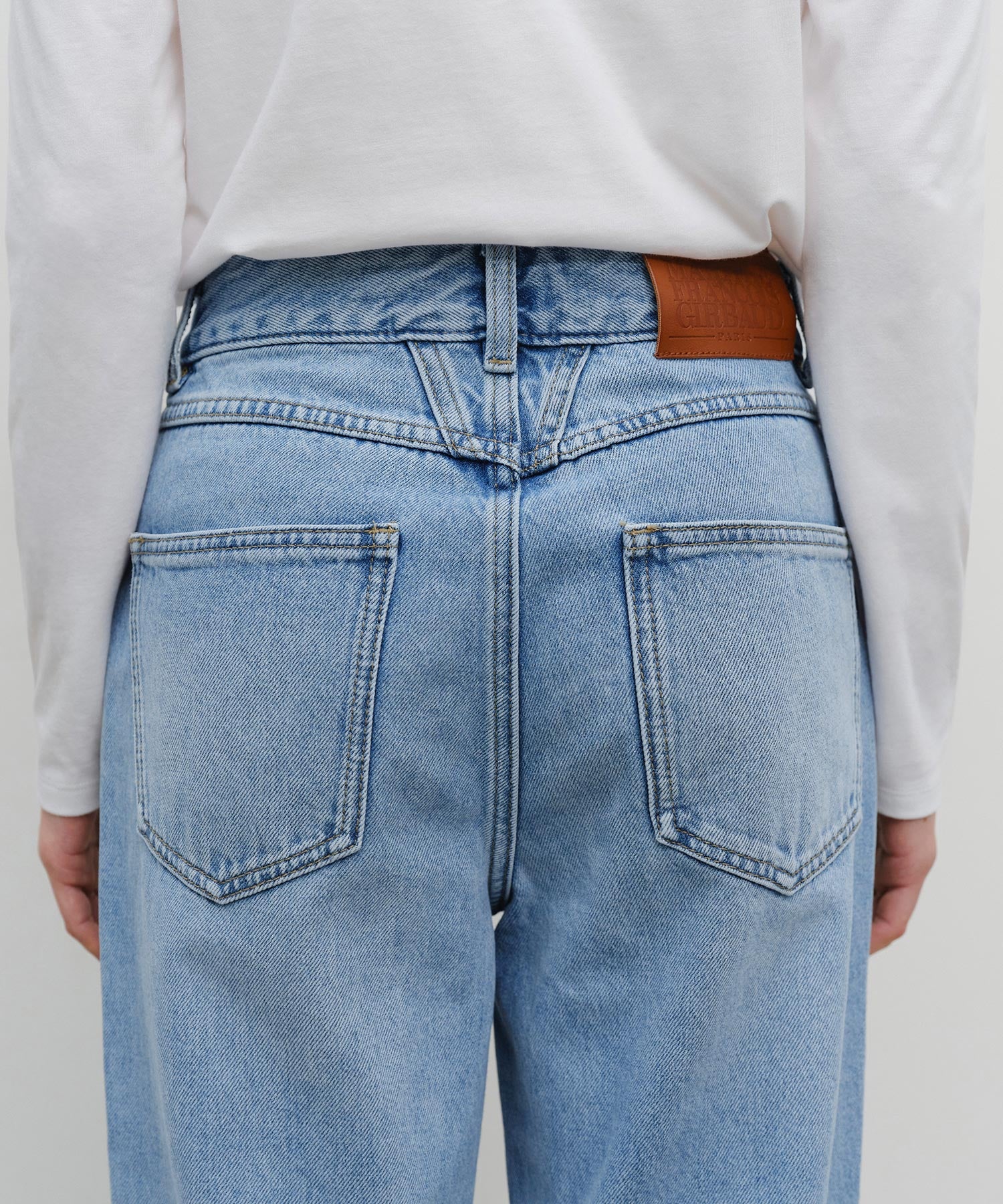 Marithe & Francois Girbaud - Slim Straight Denim Pants (Light Blue) product image 2 | TRAB K-Fashion Australia