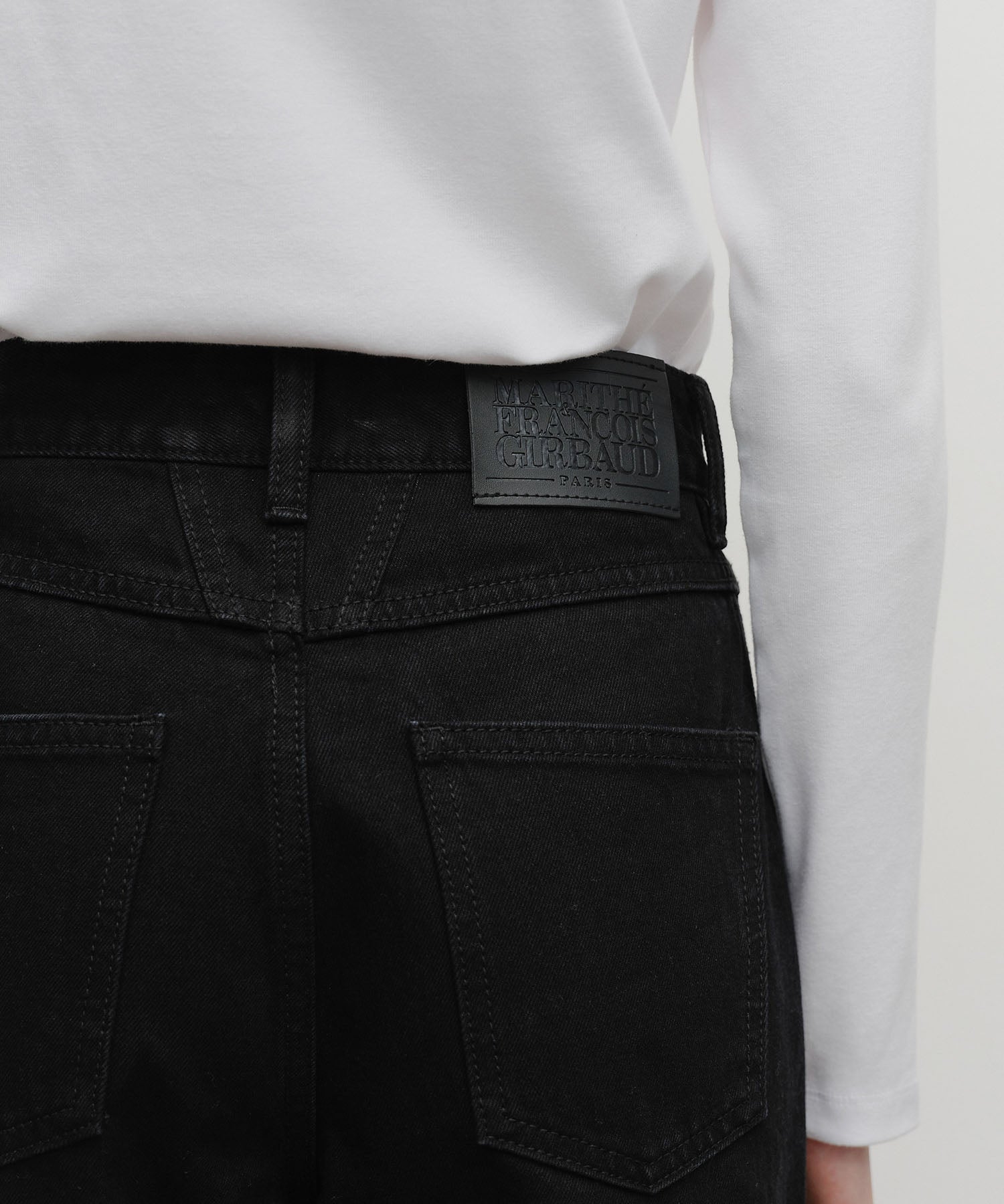 Marithe & Francois Girbaud - High Straight Denim Pants (Black) product image 2 | TRAB K-Fashion Australia