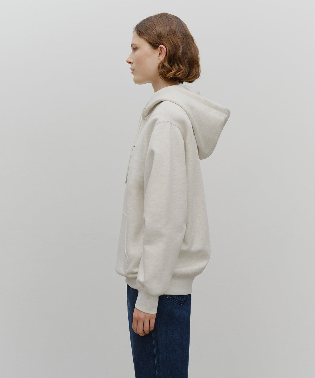 Marithe & Francois Girbaud - Classic Logo Embroidery Hoodie (brushed) (Oatmeal) product image 2 | TRAB K-Fashion Australia
