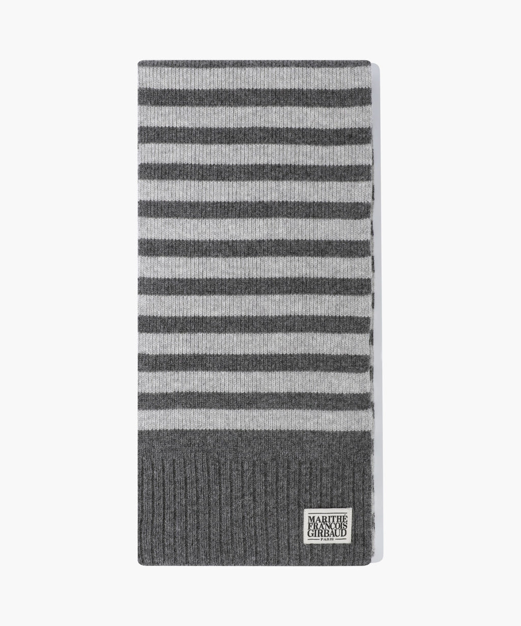 Marithe & Francois Girbaud - Classic Logo Muffler (Melange Gray) product image 2 | TRAB K-Fashion Australia