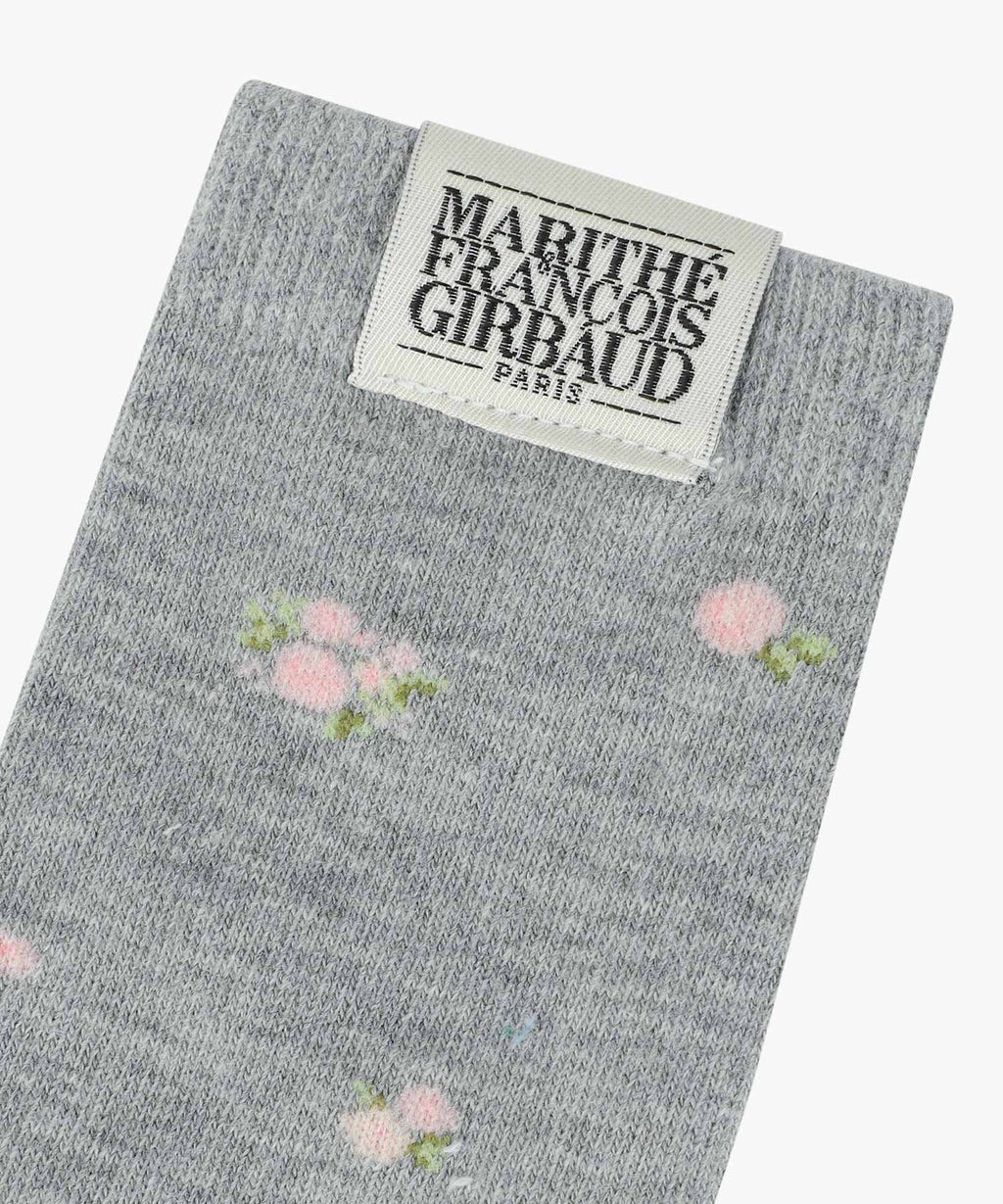 Marithe & Francois Girbaud - Flower Jacquard Socks (Melange Gray) product image 2 | TRAB K-Fashion Australia