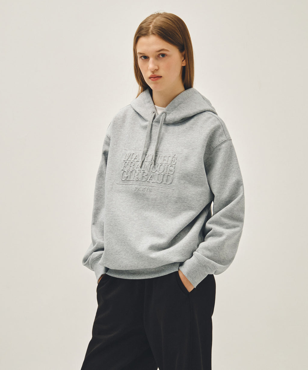 Marithe & Francois Girbaud - Embo Classic Logo Hoodie (Heather Gray) product image 2 | TRAB K-Fashion Australia
