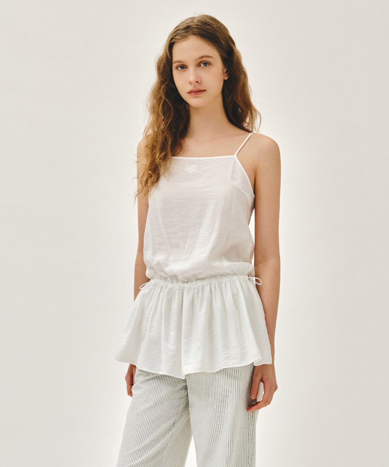 Marithe & Francois Girbaud - Shirring Sleeveless Dress (White) product image 2 | TRAB K-Fashion Australia