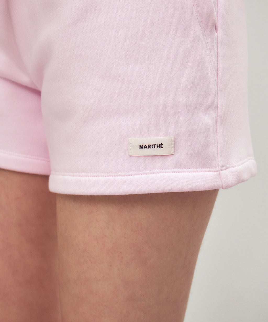 Marithe & Francois Girbaud - Basic Sweat Shorts (Light Pink) product image 2 | TRAB K-Fashion Australia