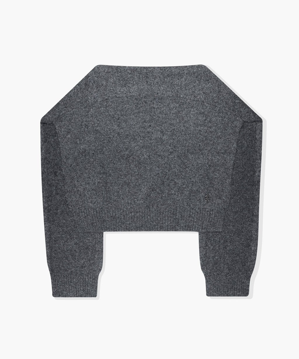 Marithe & Francois Girbaud - Circle Logo Shawl Muffler (Charcoal) product image 2 | TRAB K-Fashion Australia