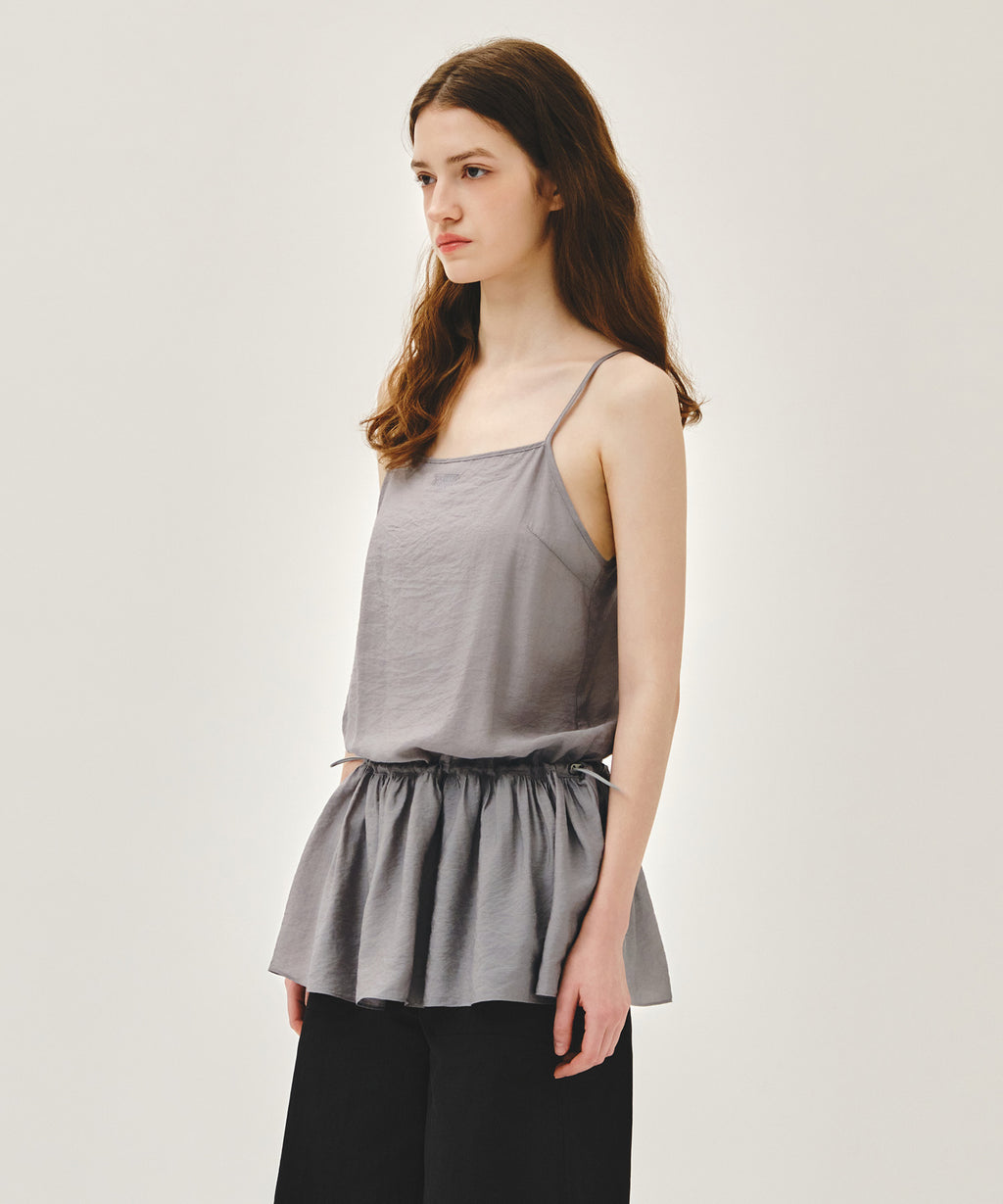 Marithe & Francois Girbaud - Shirring Sleeveless Dress (Gray) product image 2 | TRAB K-Fashion Australia