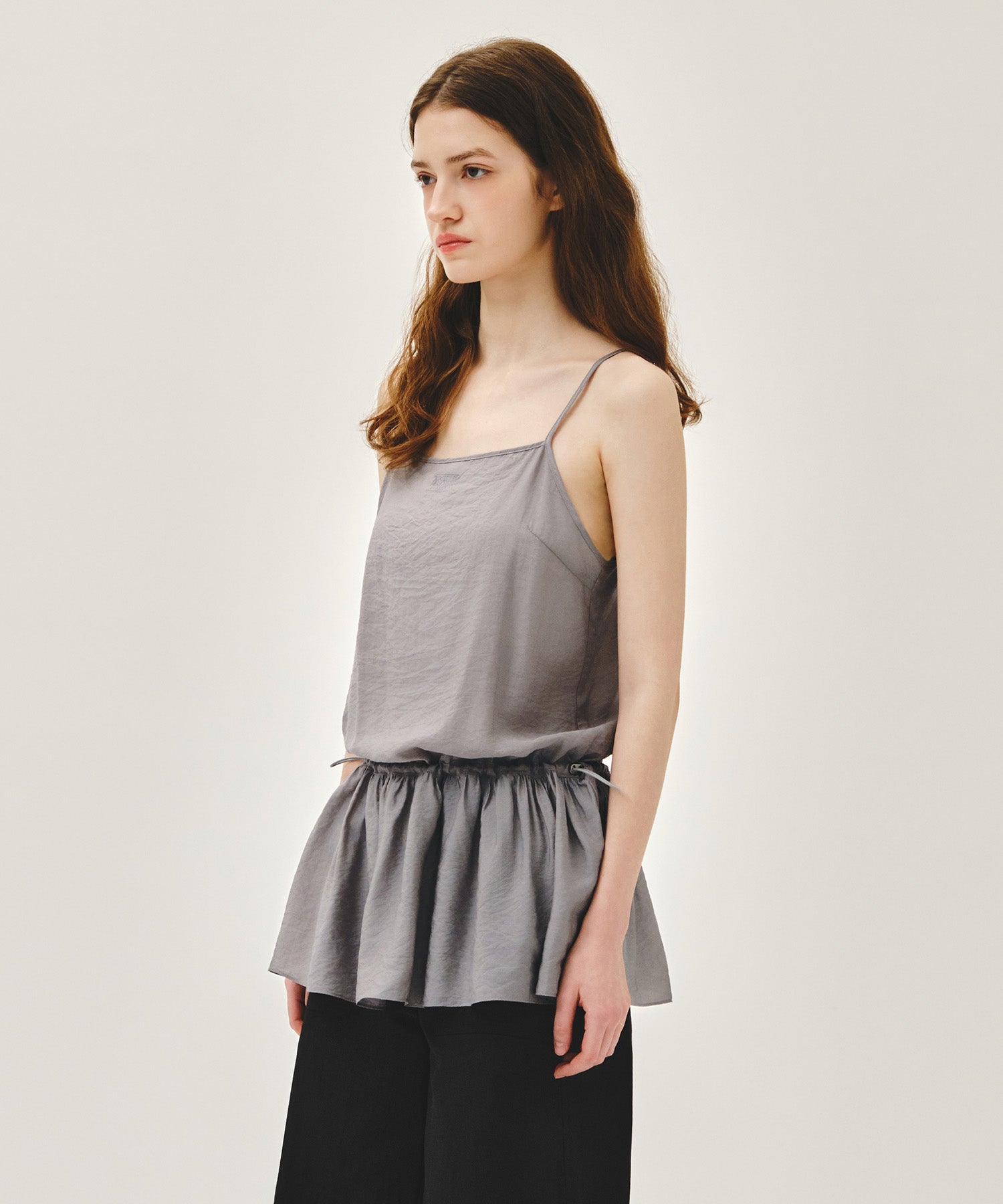 Marithe & Francois Girbaud - Shirring Sleeveless Dress (Gray) product image 2 | TRAB K-Fashion Australia