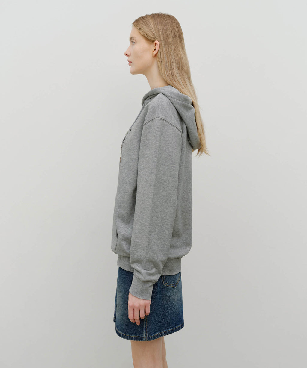 Marithe & Francois Girbaud - Doodle Classic Bear Hoodie (Heather Gray) product image 2 | TRAB K-Fashion Australia