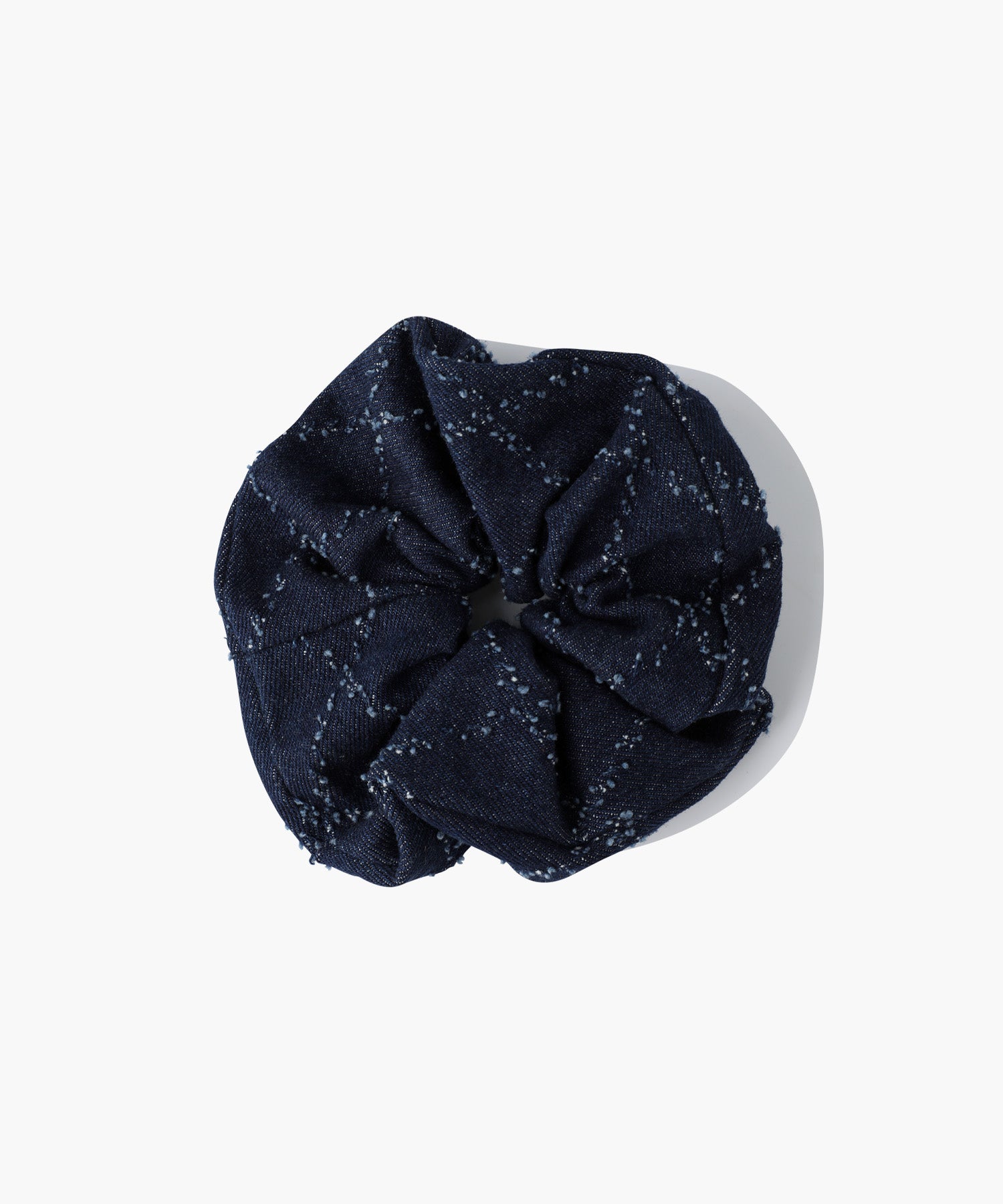 Marithe & Francois Girbaud - Classic Logo Denim Pattern Hair Scrunchie (Dark Blue) product image 2 | TRAB K-Fashion Australia
