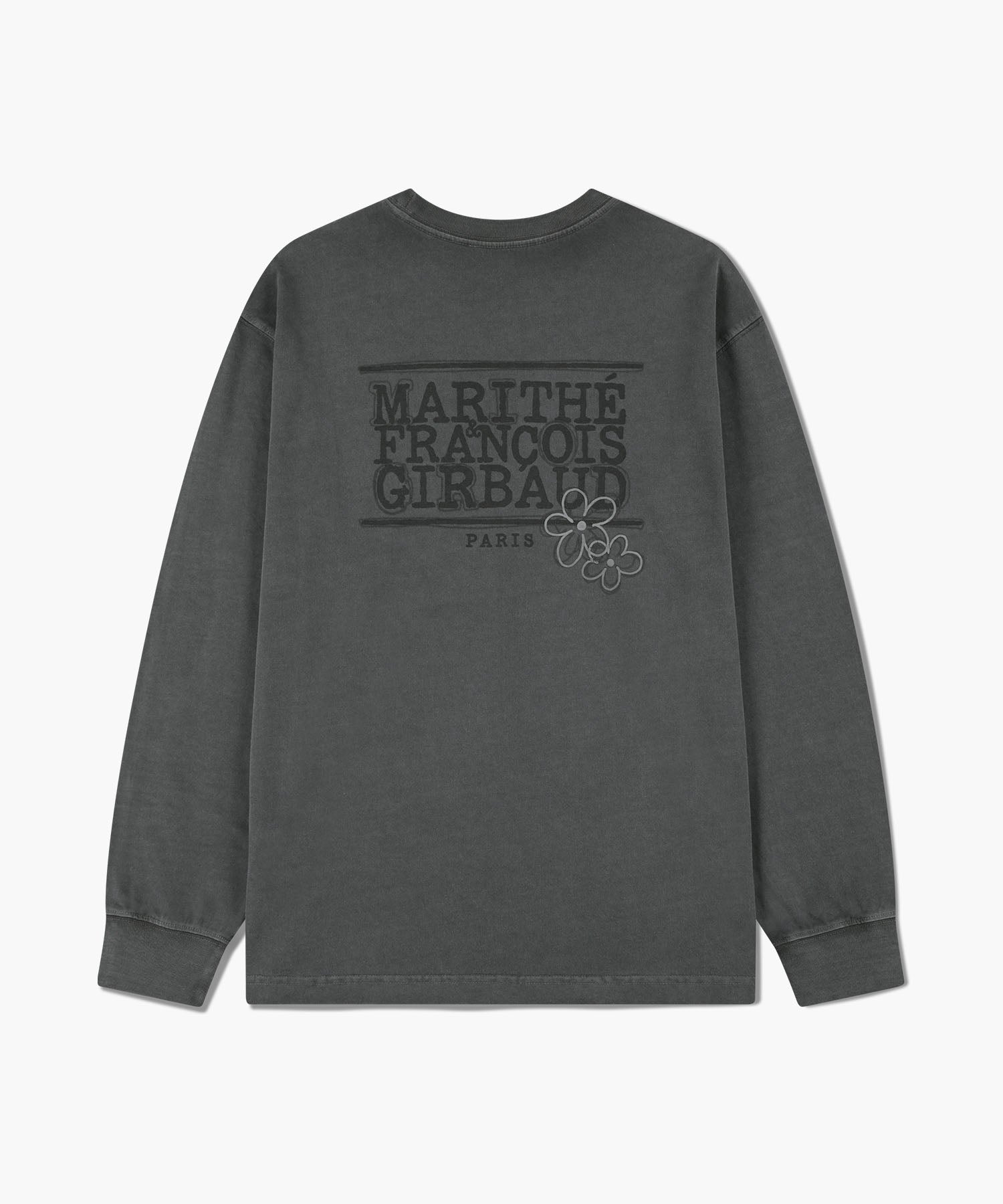 Marithe & Francois Girbaud - Back Point Classic Logo Dyeing Long Sleeve (Charcoal) product image 2 | TRAB K-Fashion Australia