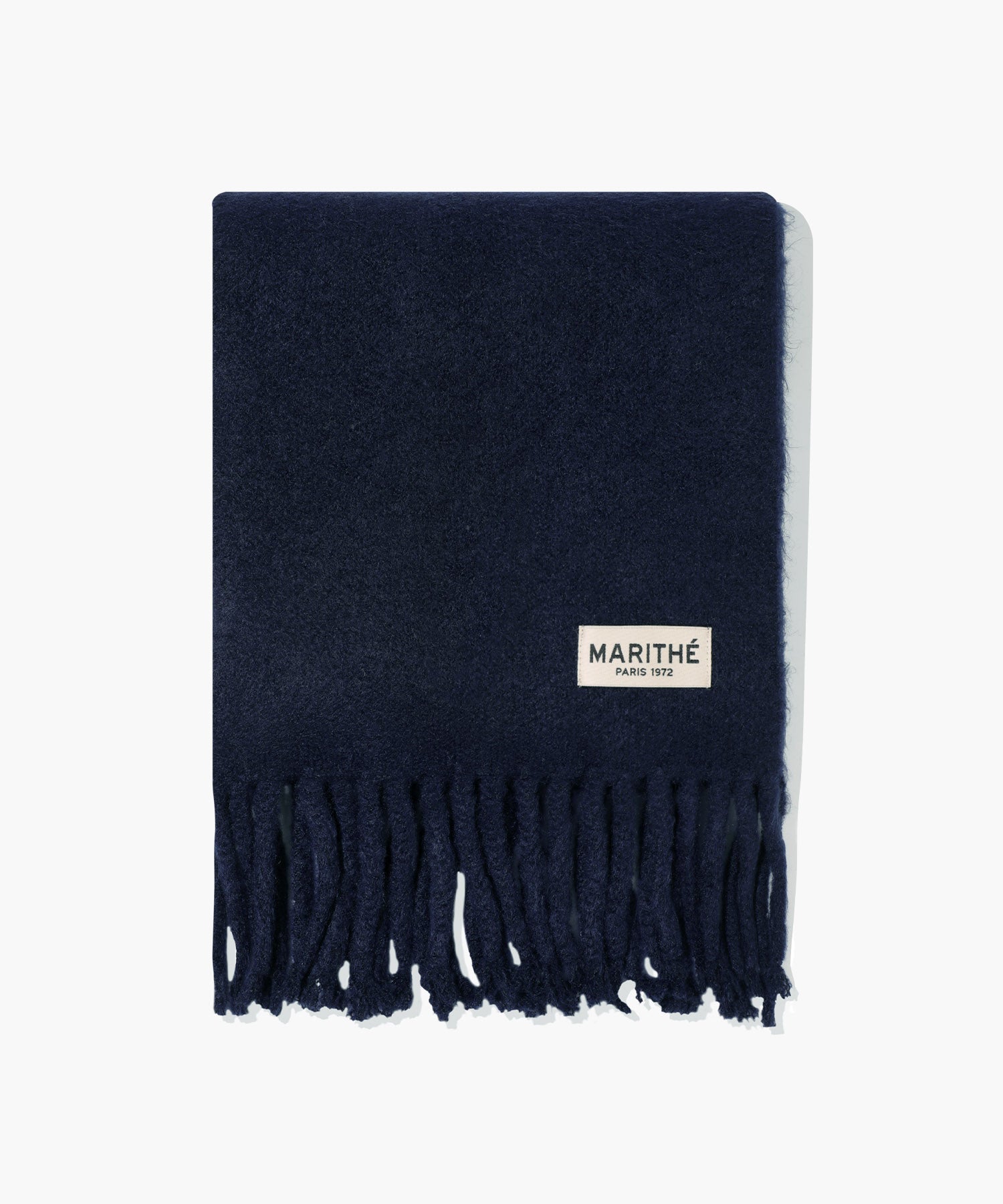 Marithe & Francois Girbaud - Fuzzy Solid Knit Muffler (Navy) product image 2 | TRAB K-Fashion Australia