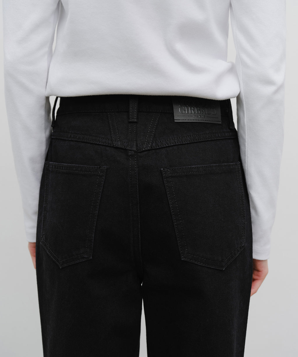 Marithe & Francois Girbaud - Slim Boot-cut Denim Pants (Black) product image 2 | TRAB K-Fashion Australia