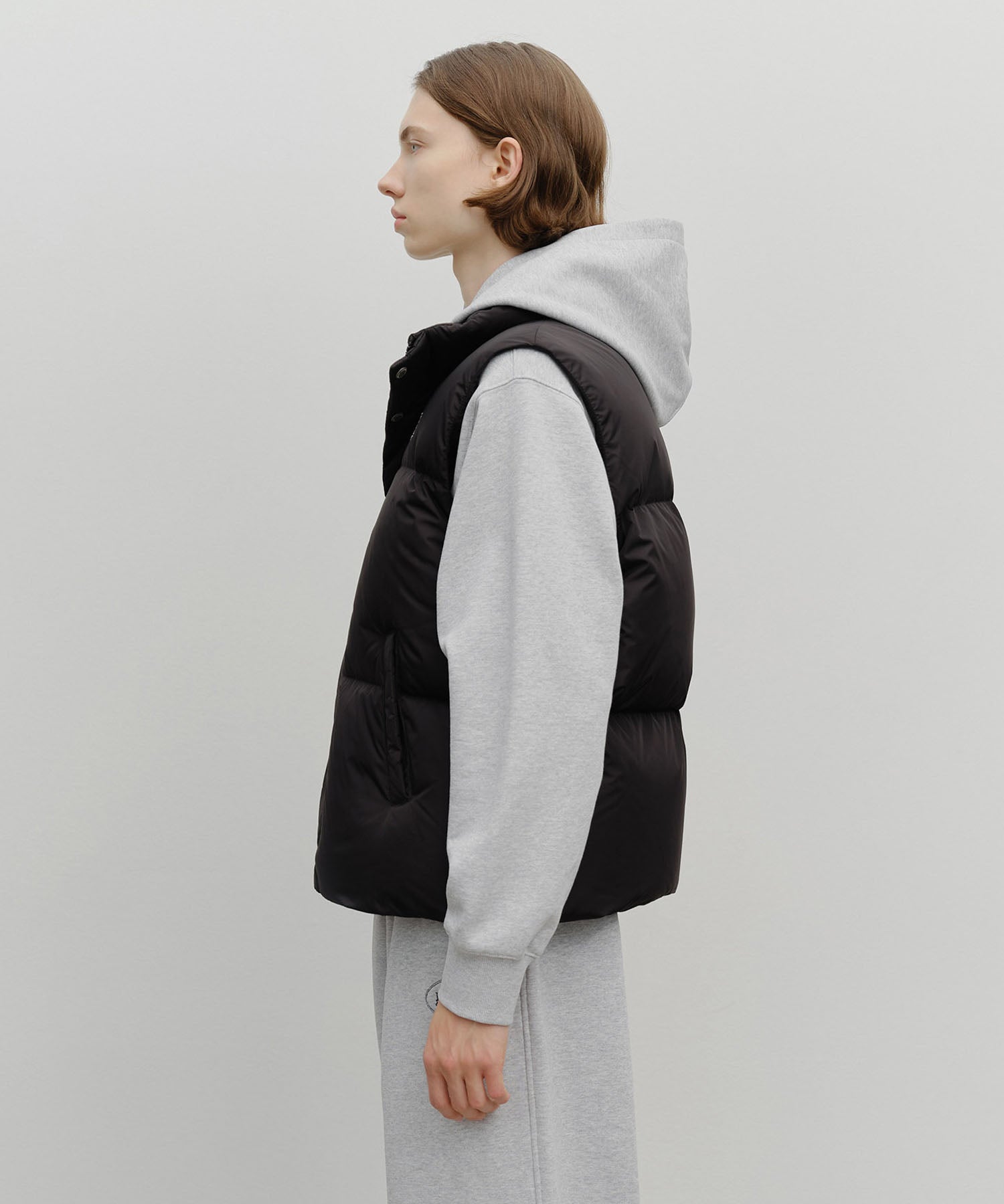 Marithe & Francois Girbaud - Classic Logo Down Vest (Black) product image 2 | TRAB K-Fashion Australia