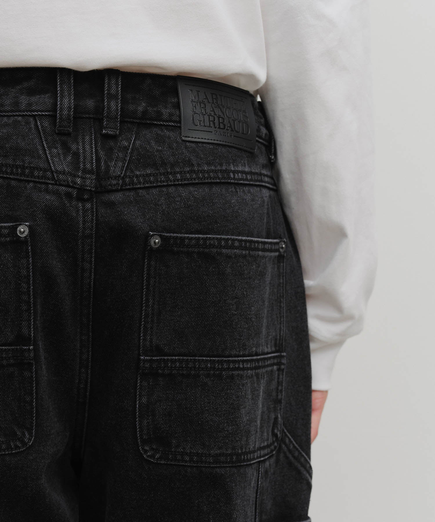 Marithe & Francois Girbaud - Double Knee Carpenter Denim Pants (Black) product image 2 | TRAB K-Fashion Australia