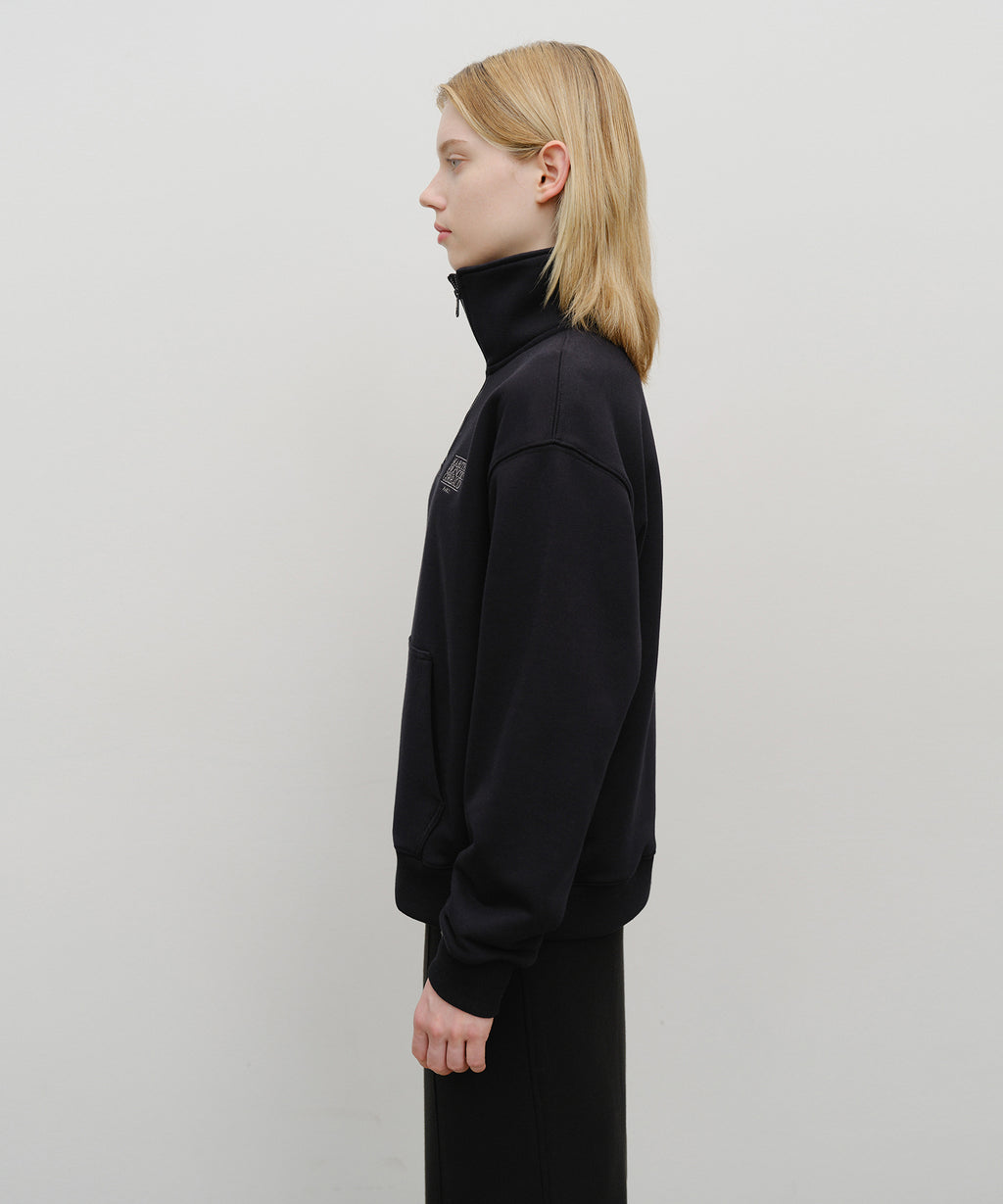 Marithe & Francois Girbaud - Classic Logo Half Zipup Sweatshirt (Black) product image 2 | TRAB K-Fashion Australia