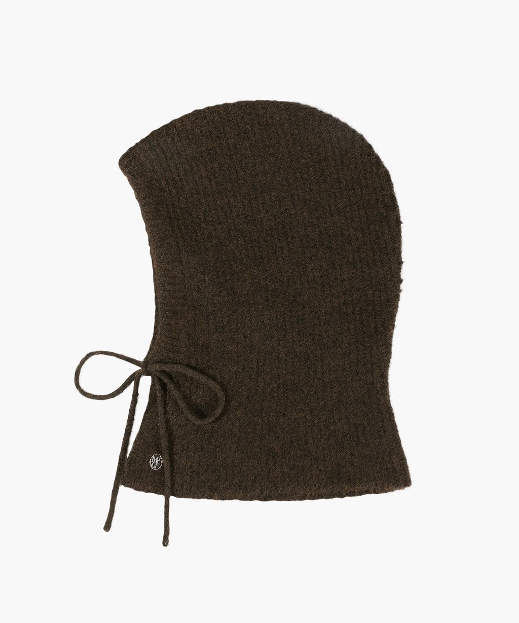 Marithe & Francois Girbaud - Circle Logo Balaclava (Dark Brown) product image 2 | TRAB K-Fashion Australia
