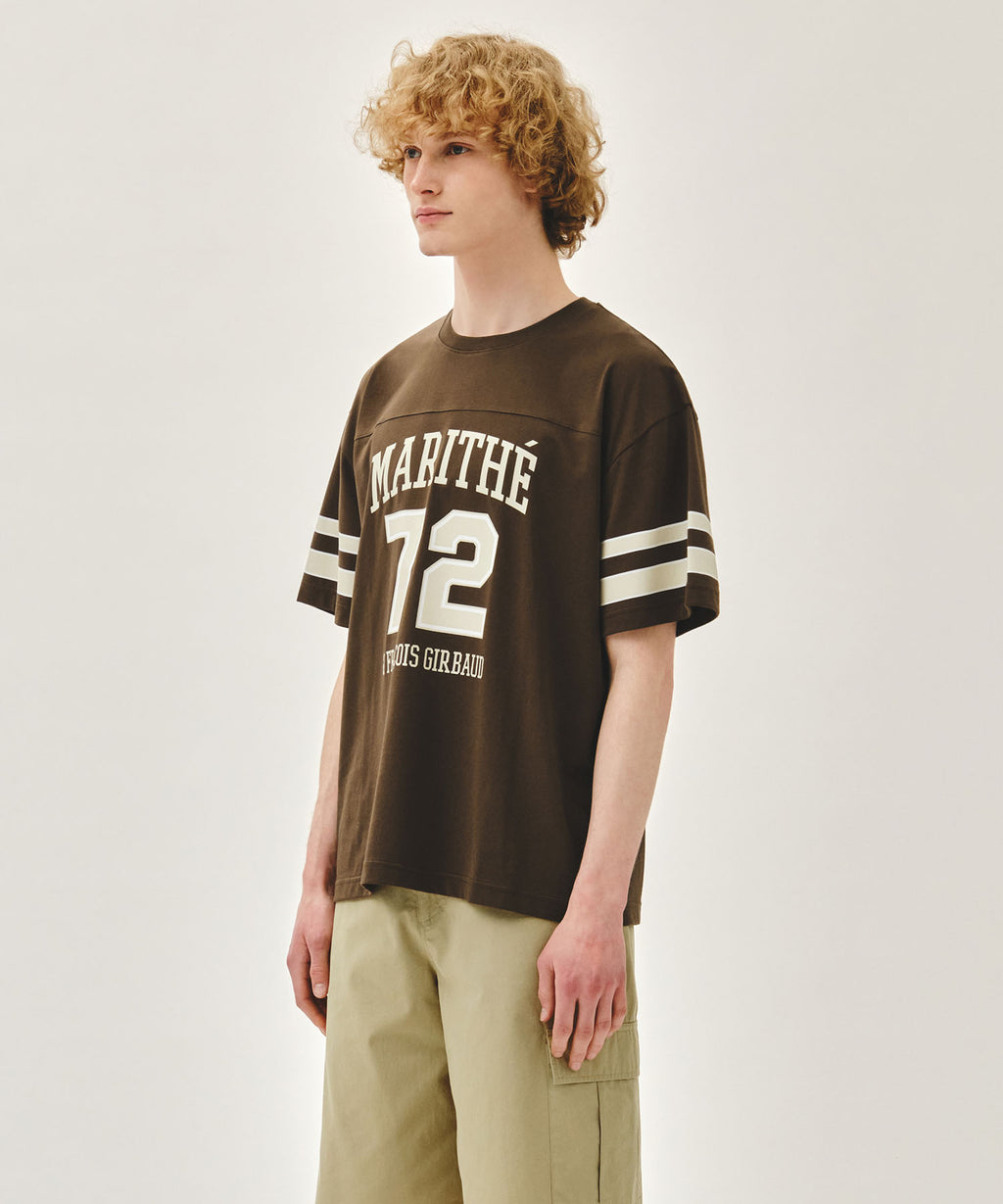 Marithe & Francois Girbaud - Aerocool Football Oversized Tee (Brown) product image 2 | TRAB K-Fashion Australia