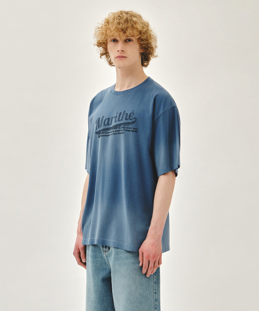 Marithe & Francois Girbaud - Gradation Dyeing Oversized Tee (Blue) product image 2 | TRAB K-Fashion Australia