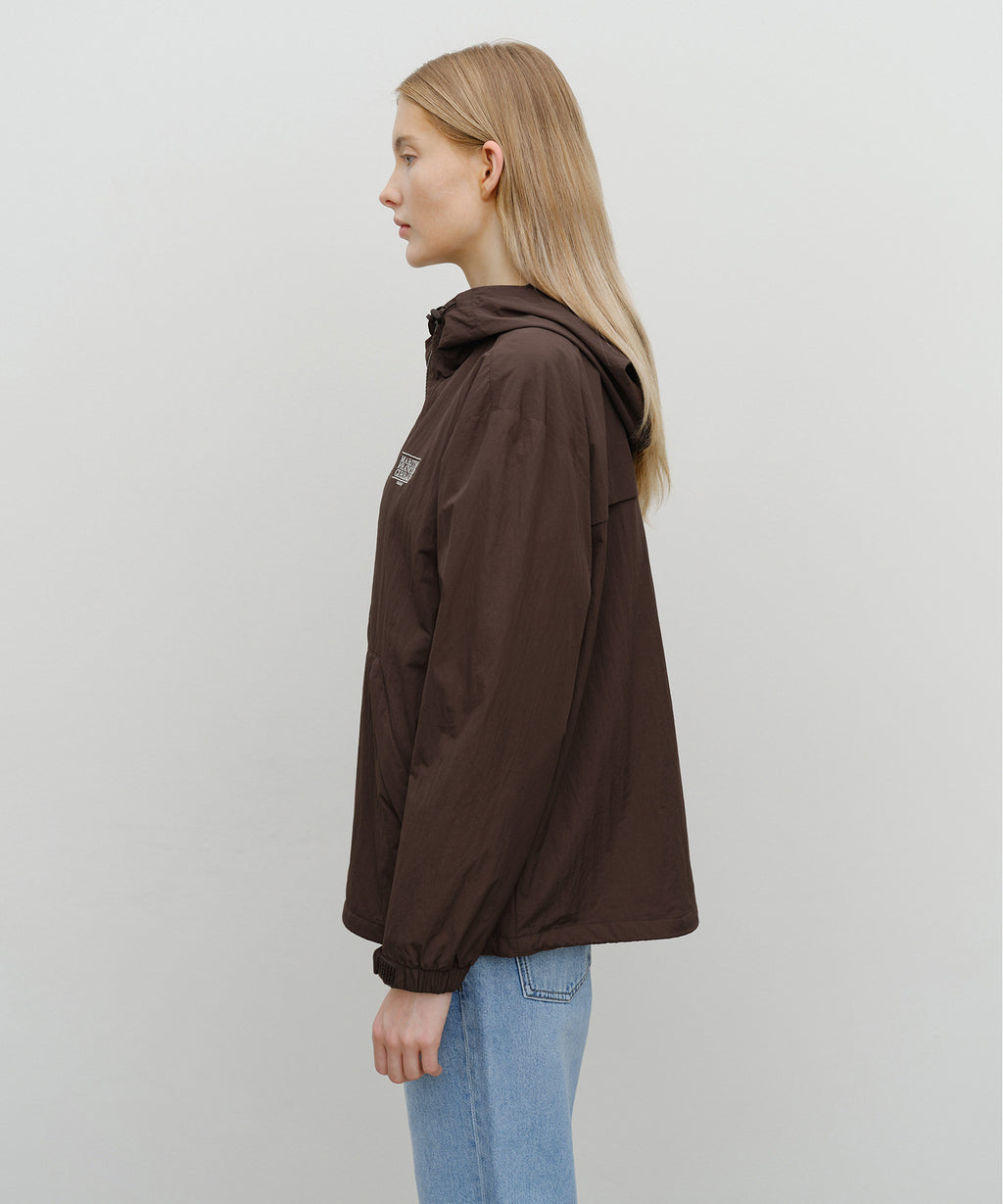 Marithe & Francois Girbaud - Classic Logo Over Fit Hooded Windbreaker (Brown) product image 2 | TRAB K-Fashion Australia
