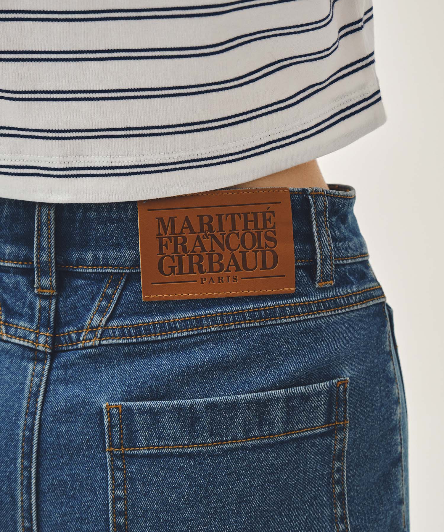 Marithe & Francois Girbaud - Boot-cut Denim Pants (Blue) product image 2 | TRAB K-Fashion Australia