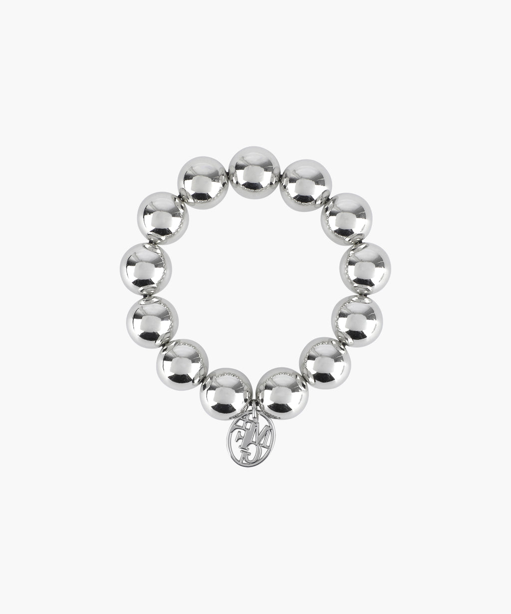 Marithe & Francois Girbaud - Pearl Silver Ball Scrunchie (Silver) product image 2 | TRAB K-Fashion Australia