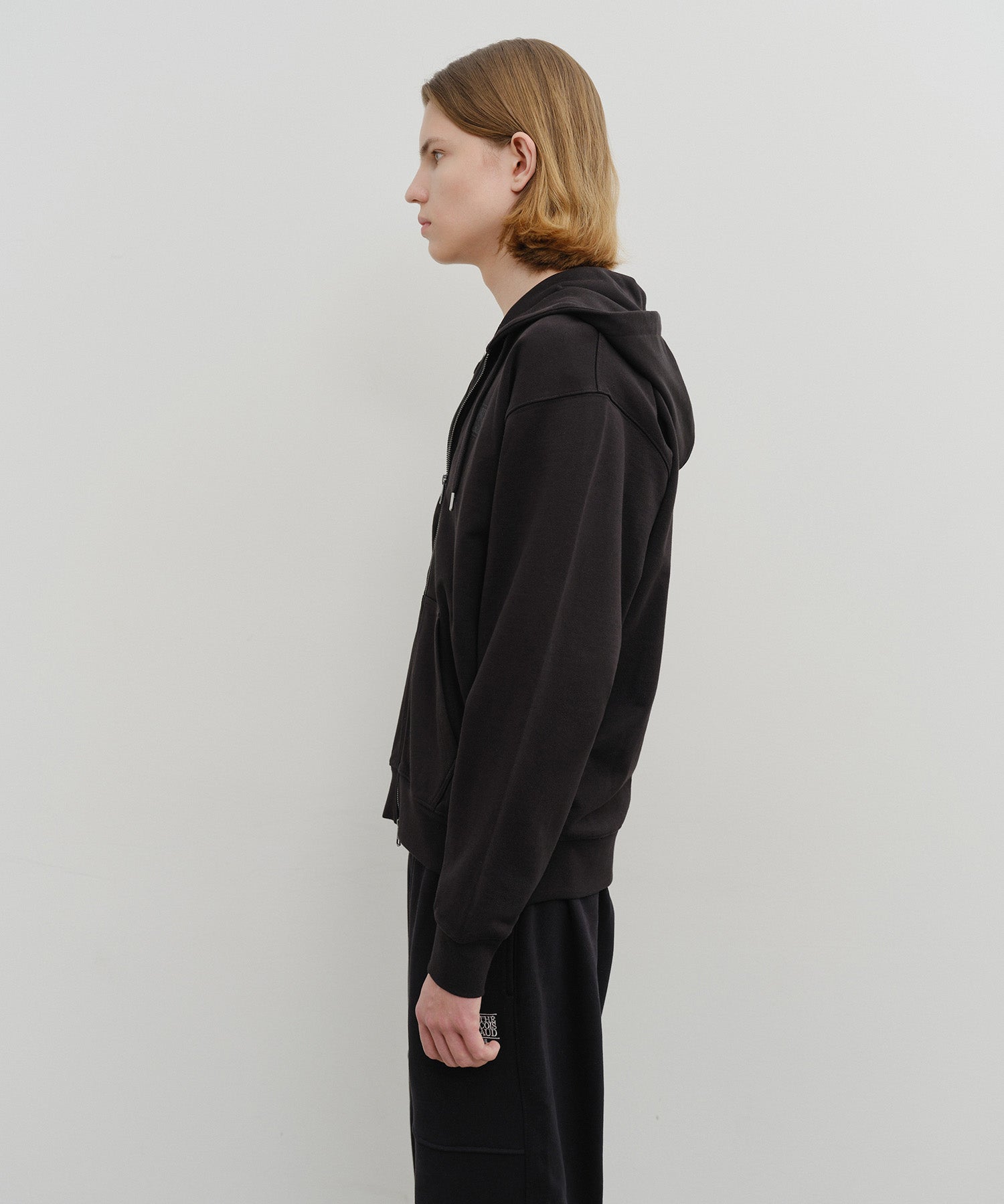 Marithe & Francois Girbaud - Classic Logo Hoodie Zipup (Black) product image 2 | TRAB K-Fashion Australia