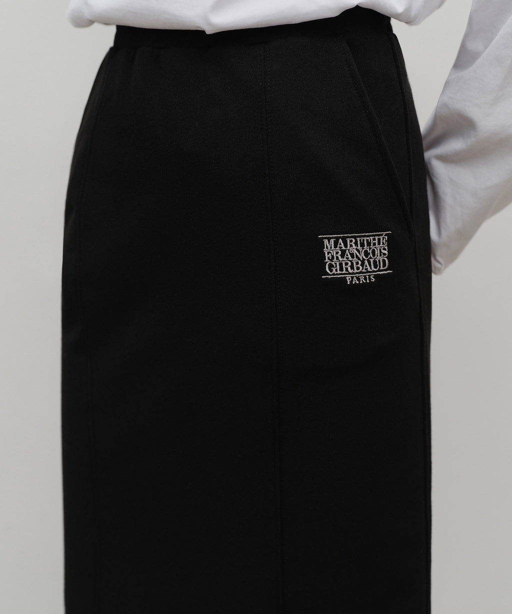 Marithe & Francois Girbaud - Embroidery Classic Logo Sweat Skirt (Black) product image 2 | TRAB K-Fashion Australia