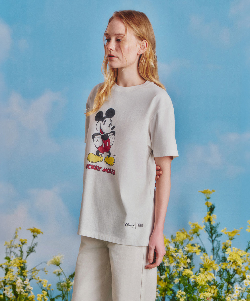 Marithe & Francois Girbaud - Mickey_vintage Washed Tee (White) product image 2 | TRAB K-Fashion Australia