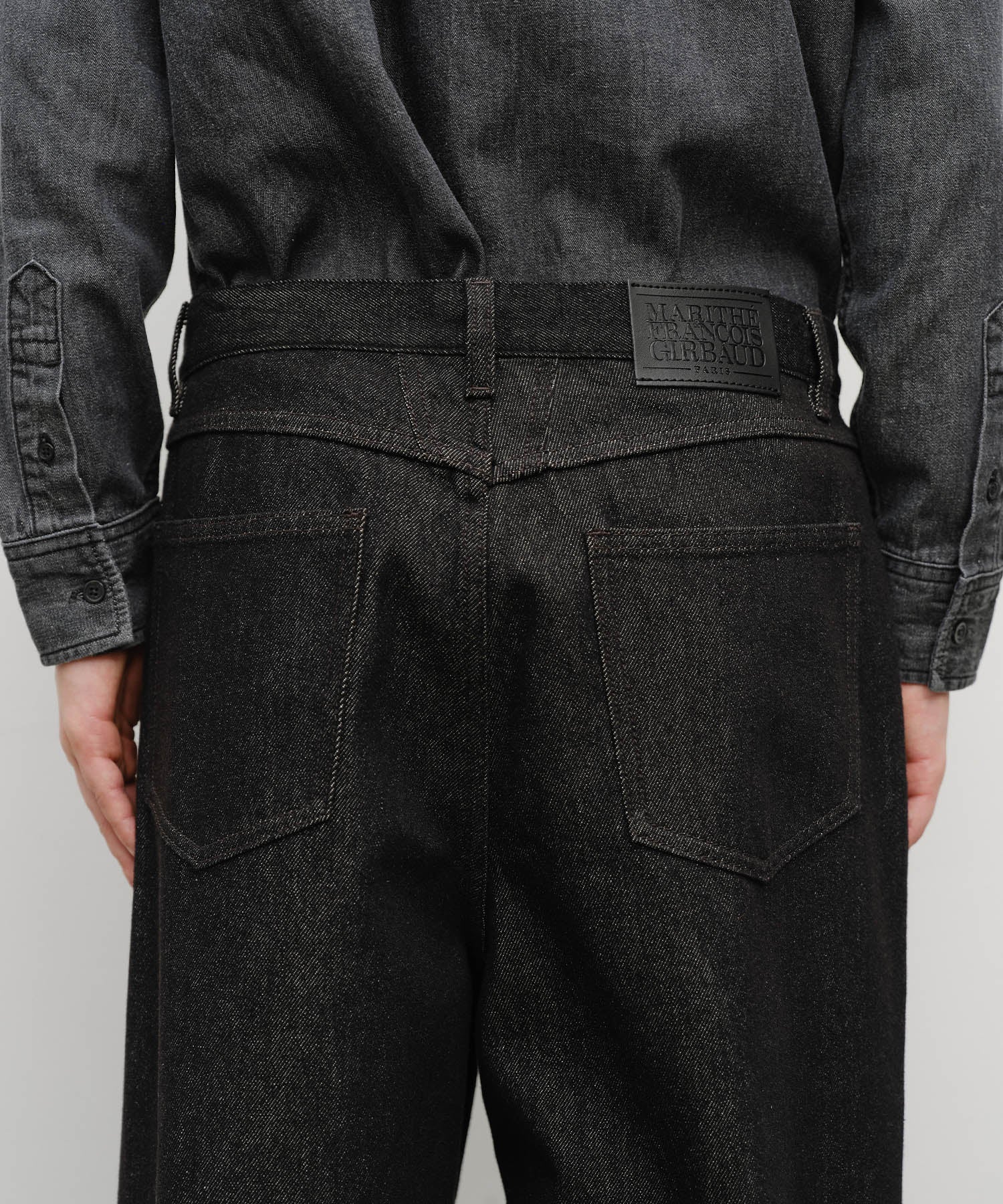 Marithe & Francois Girbaud - Wide Raw Denim Pants (Black) product image 4 | TRAB K-Fashion Australia