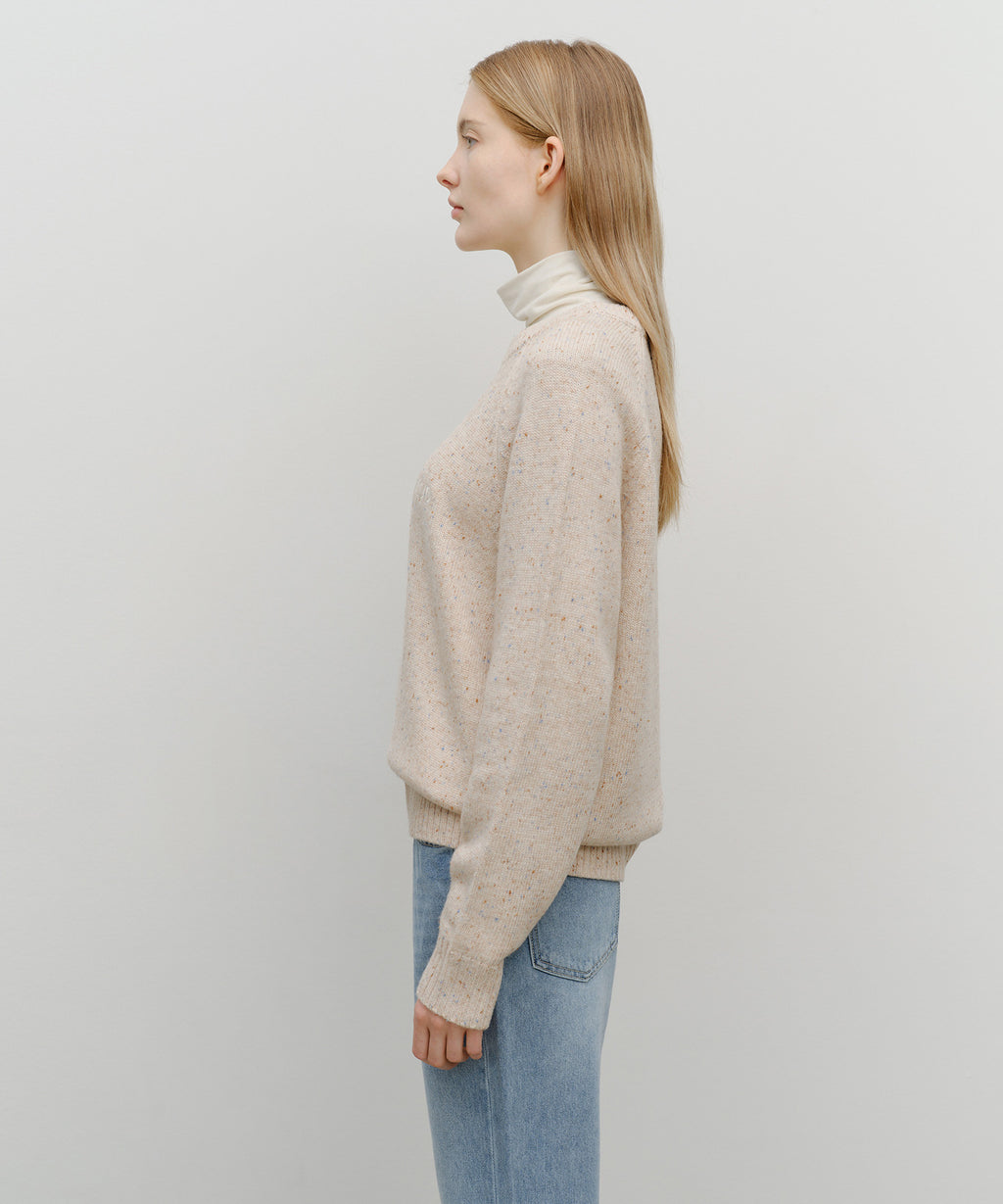 Marithe & Francois Girbaud - Lettering Logo Knit Pullover (Beige) product image 4 | TRAB K-Fashion Australia
